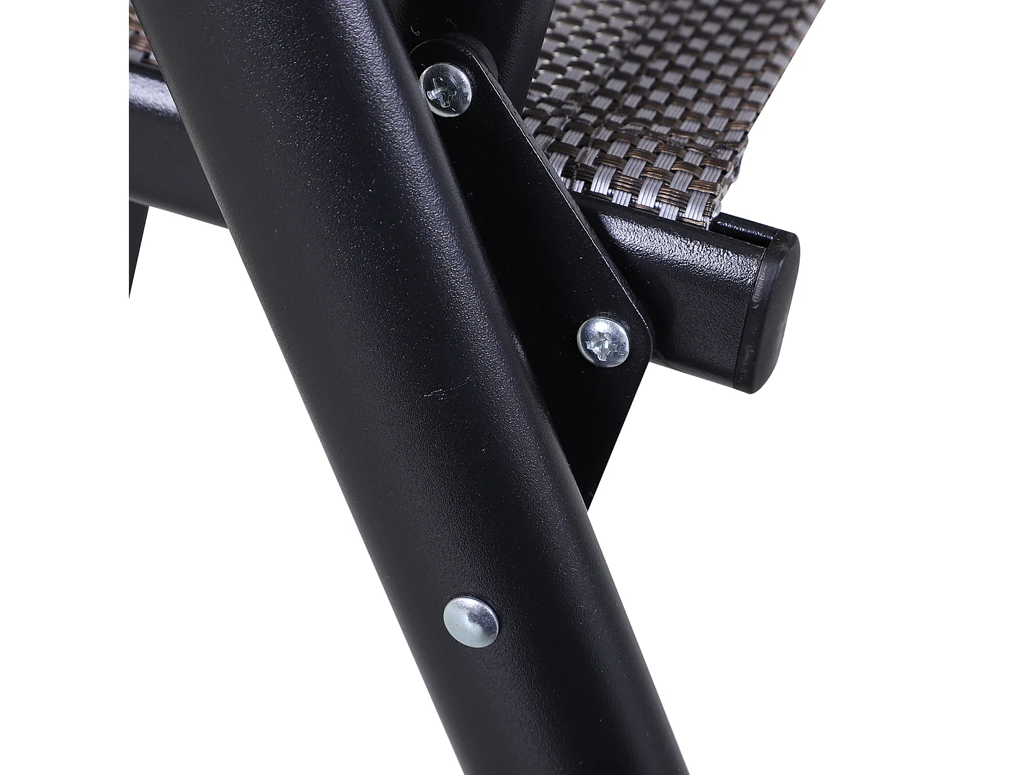 Conjunto de 2 sillas plegables gris y negro 58x64x94 cm Outsunny