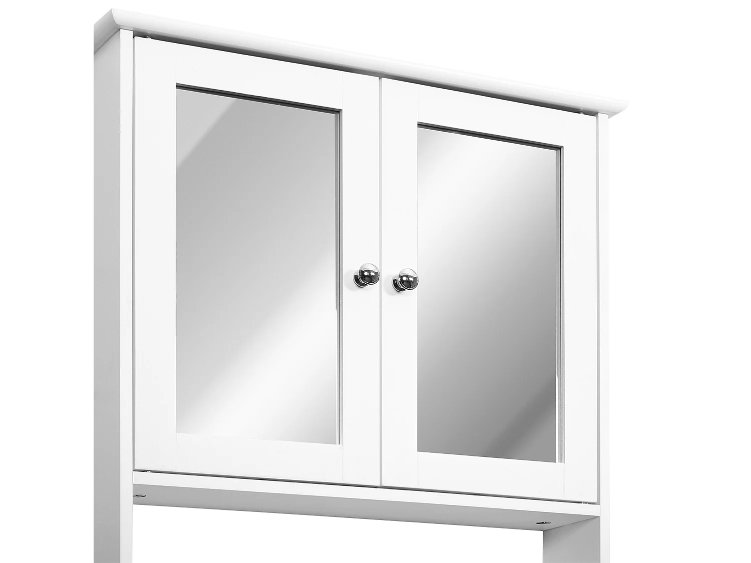 Armario de baño con espejo de pared blanco 56x13x58cm kleankin