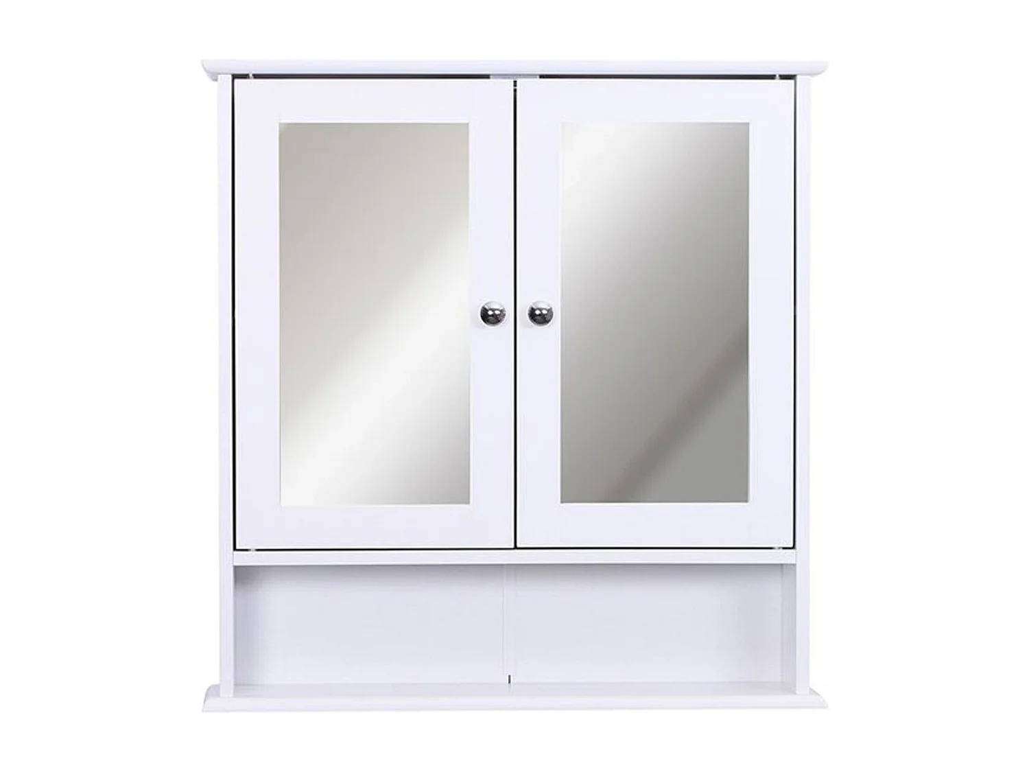 Armario de baño con espejo de pared blanco 56x13x58cm kleankin