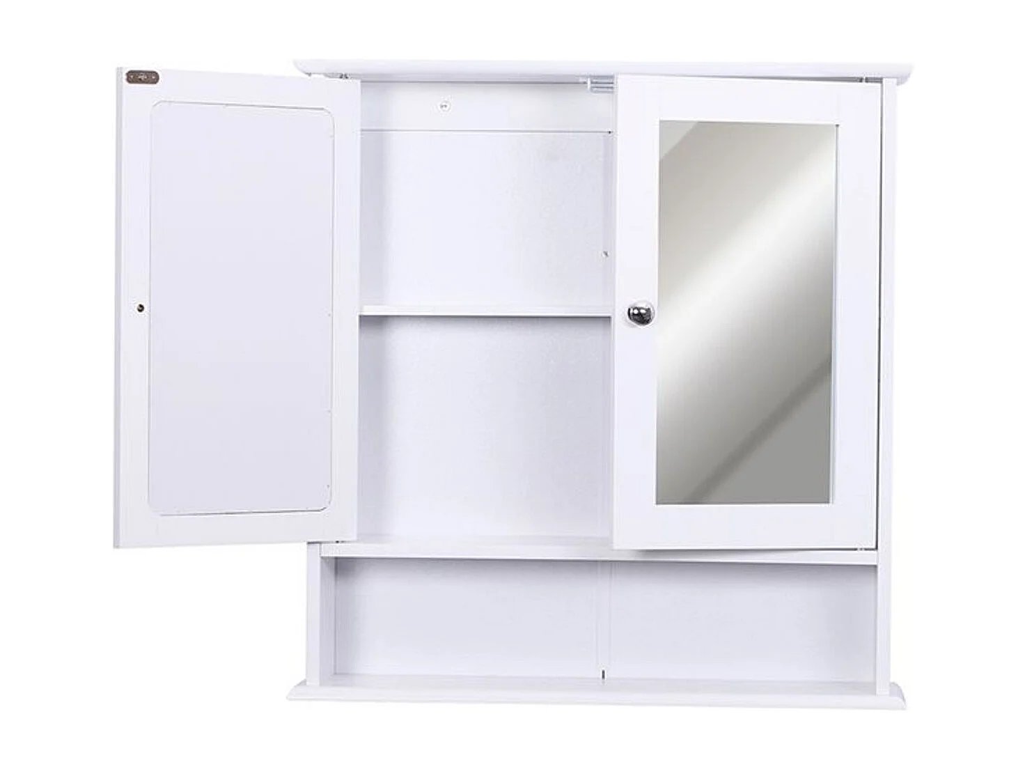 Armario de baño con espejo de pared blanco 56x13x58cm kleankin