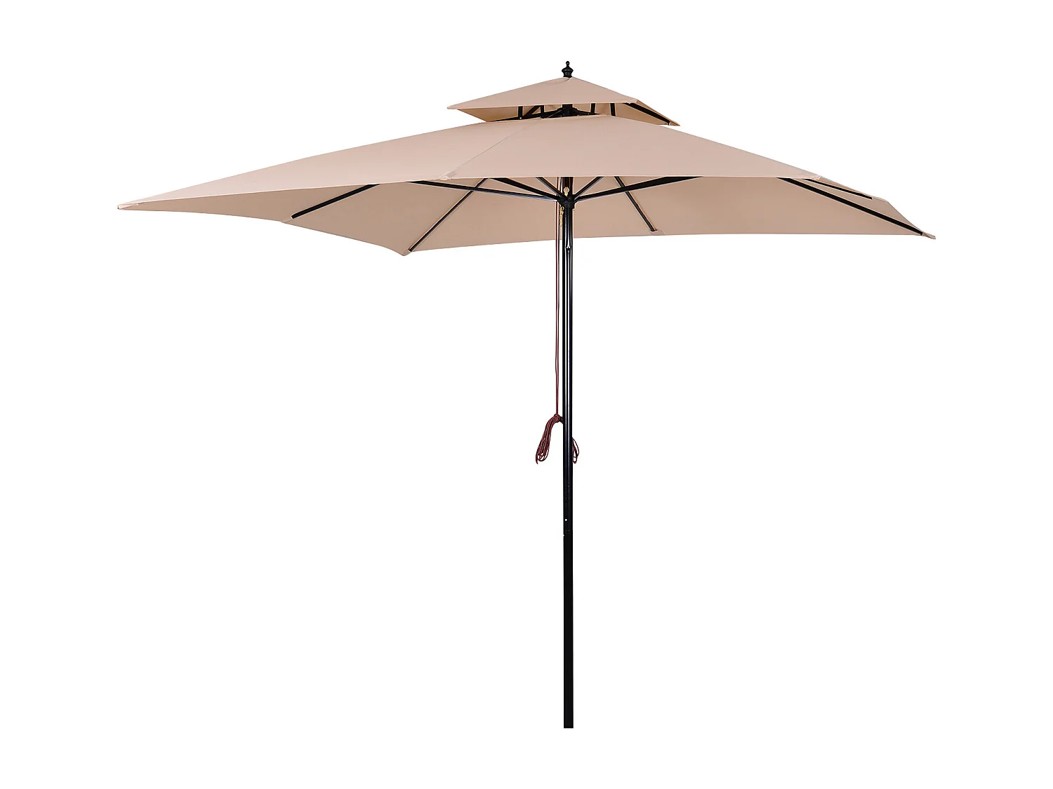Parasol de jardín beige 300x300x297cm Outsunny