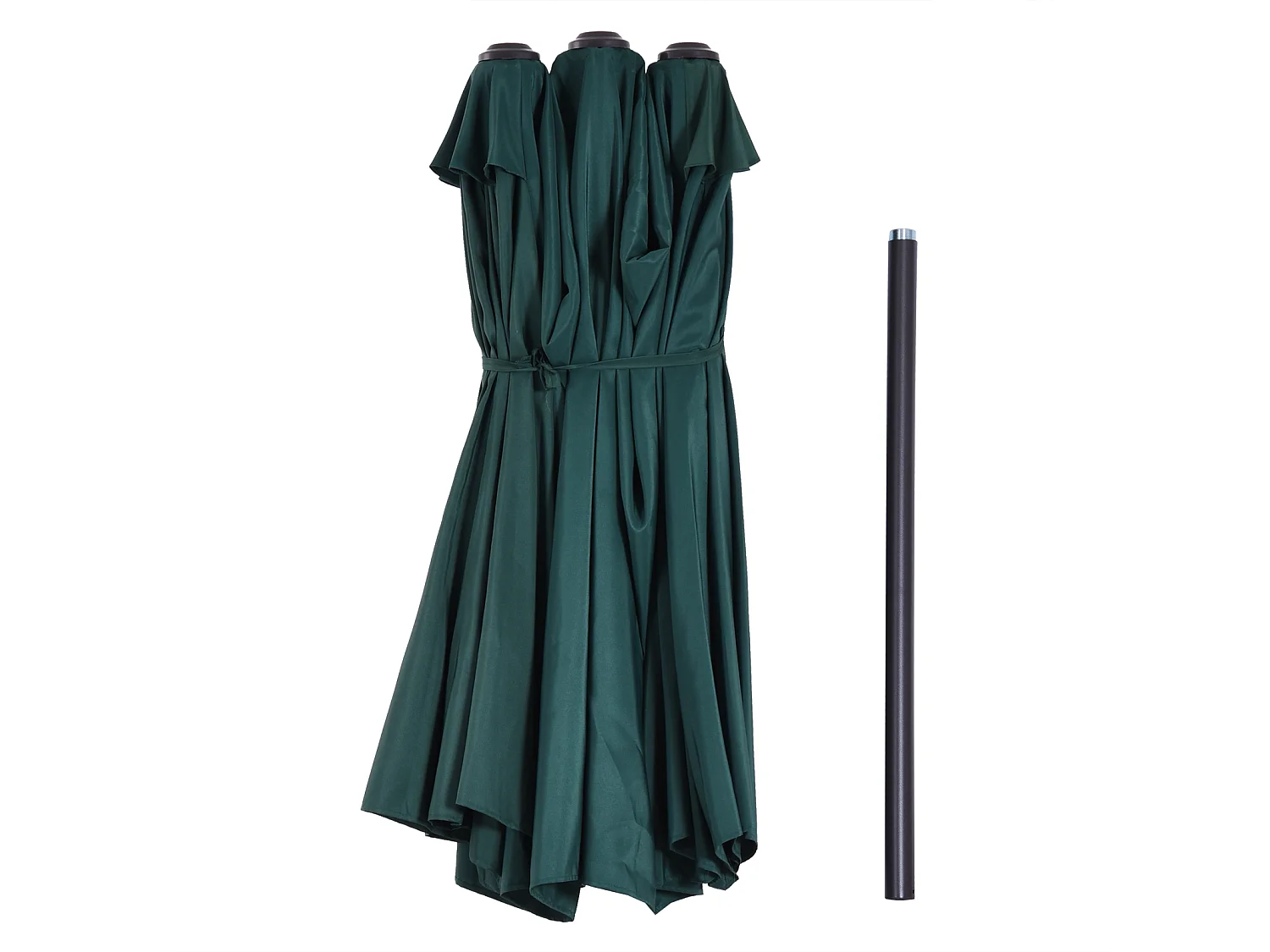 Sombrilla doble verde 460x270x240 cm Outsunny