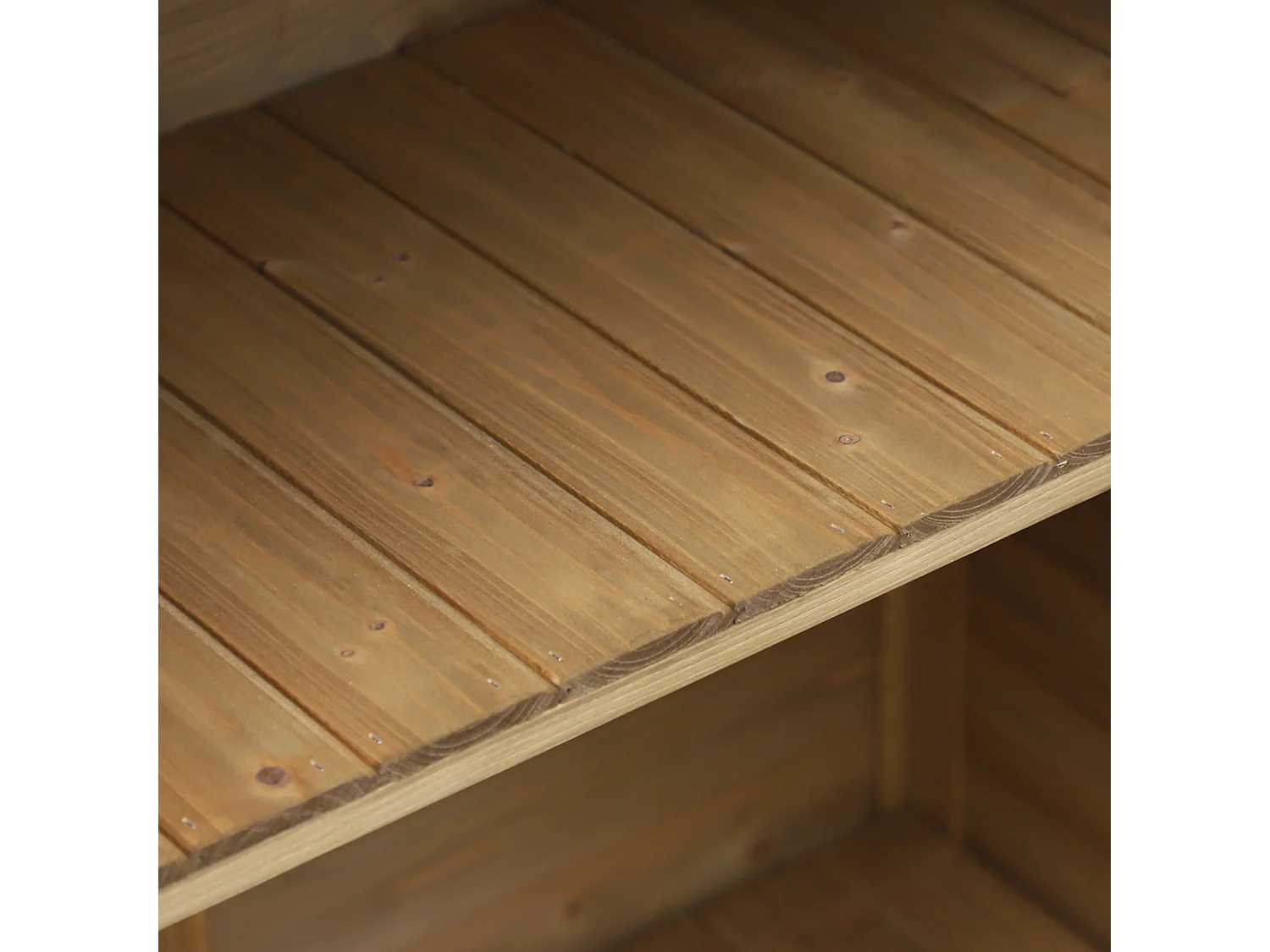 Caseta de jardín madera natural 87x46.5x96.5 cm Outsunny