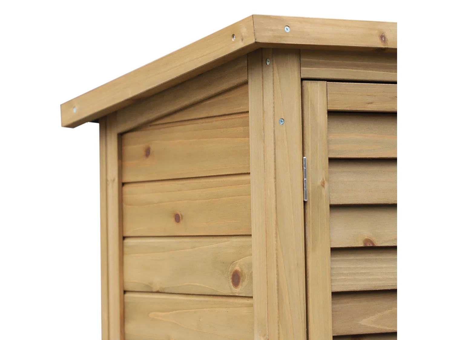 Caseta de jardín madera natural 87x46.5x96.5 cm Outsunny