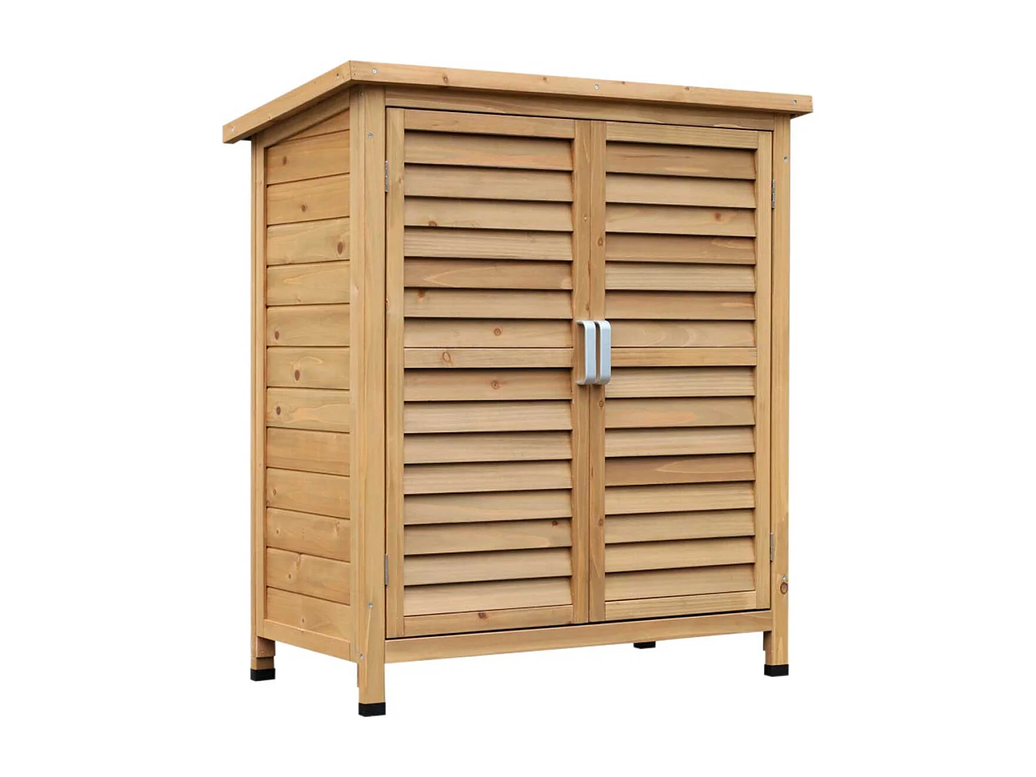 Caseta de jardín madera natural 87x46.5x96.5 cm Outsunny