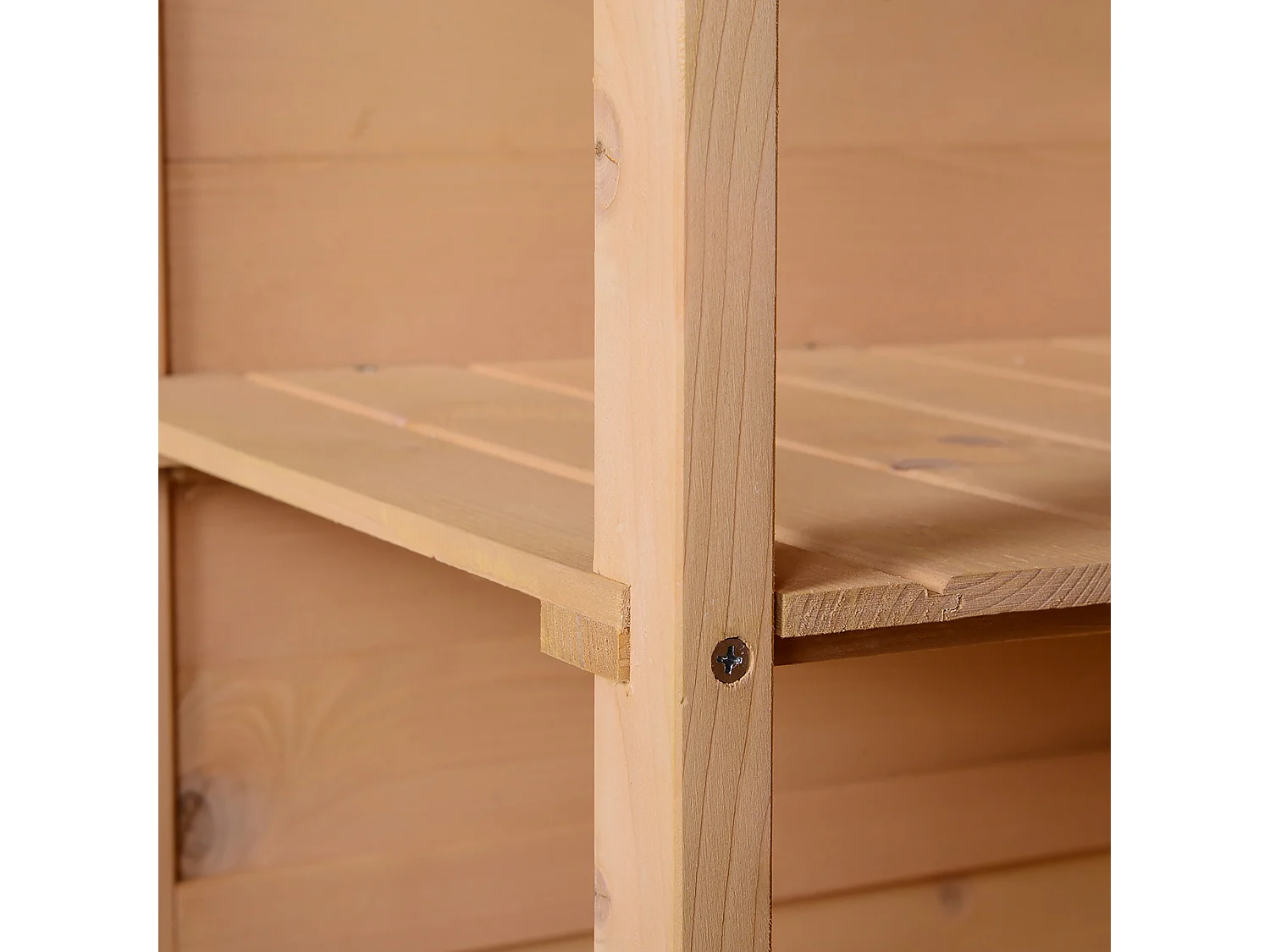 Caseta de madera para jardín madera natural 75x56x115cm Outsunny