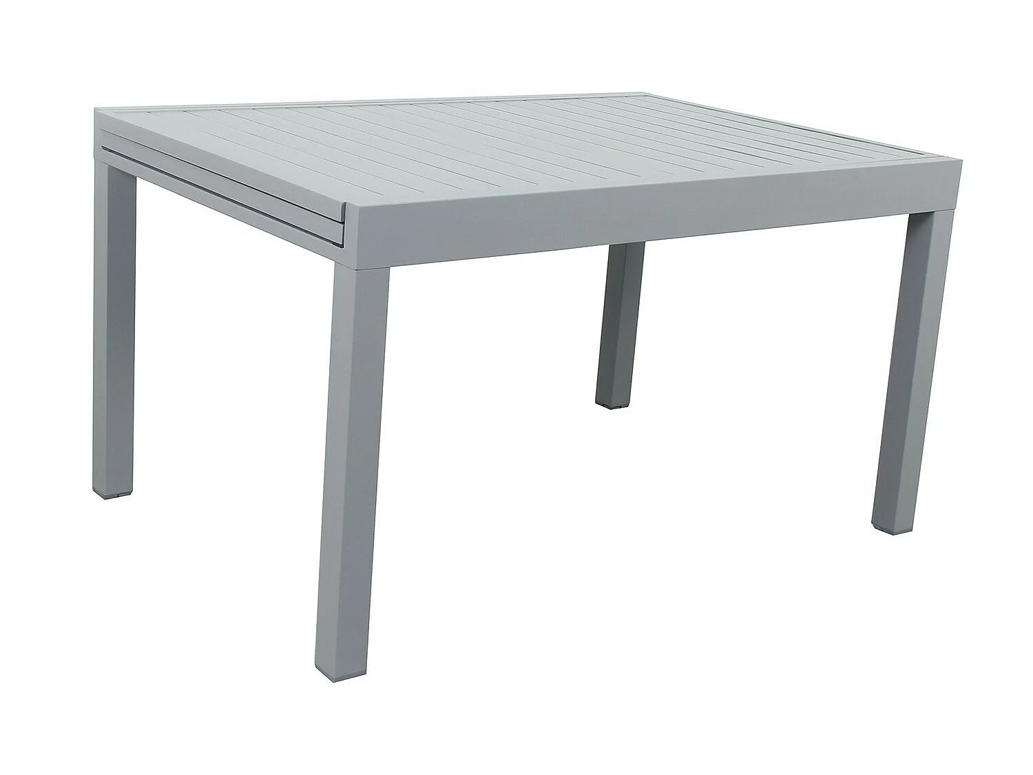 Table de jardin extensible en aluminium 270cm + 8 fauteuils empilables textilène gris - MILO 8