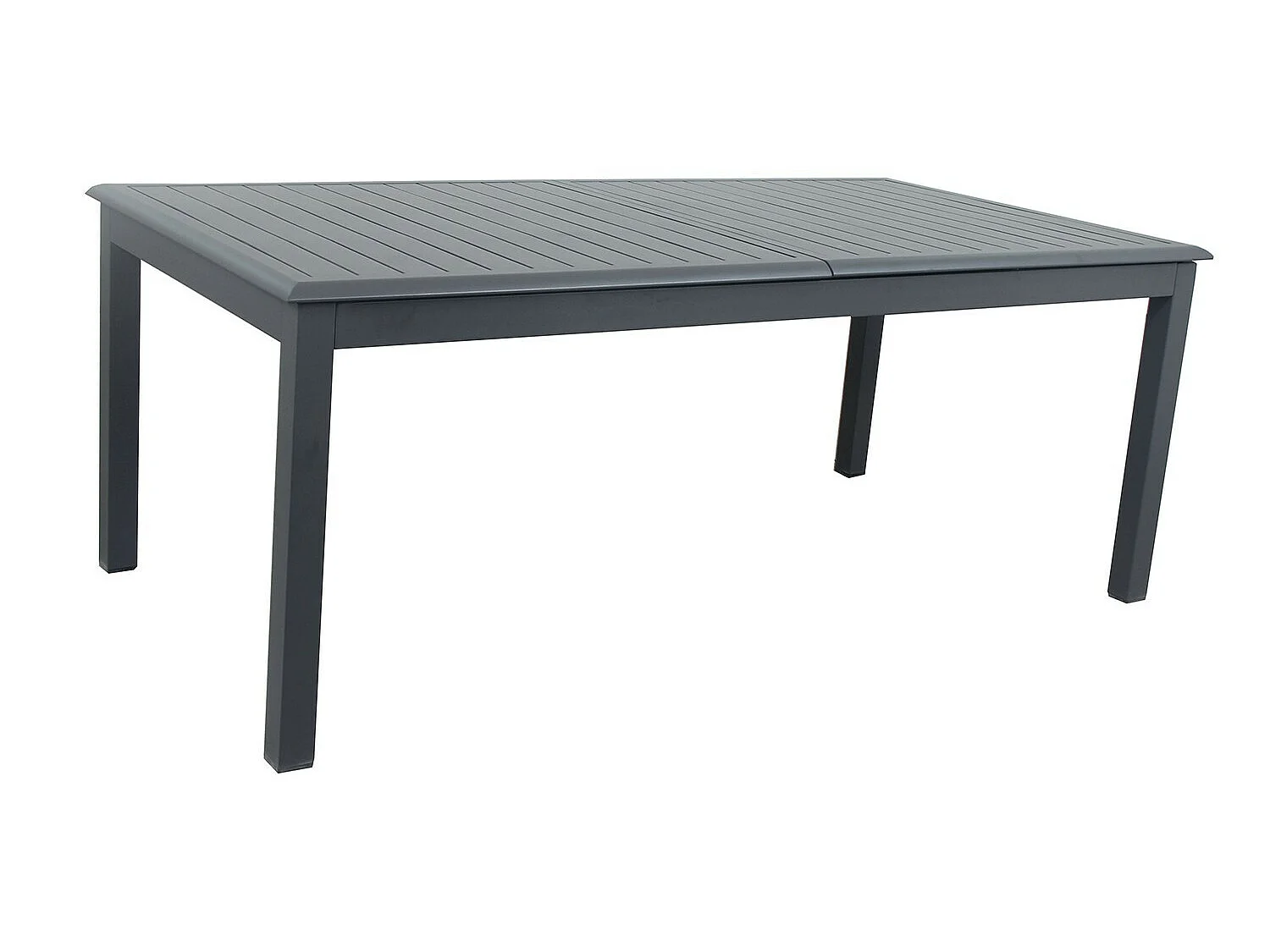 Table de jardin extensible aluminium 220/320cm + 12 fauteuils empilables textilène Gris Anthracite - ANDRA XL 12