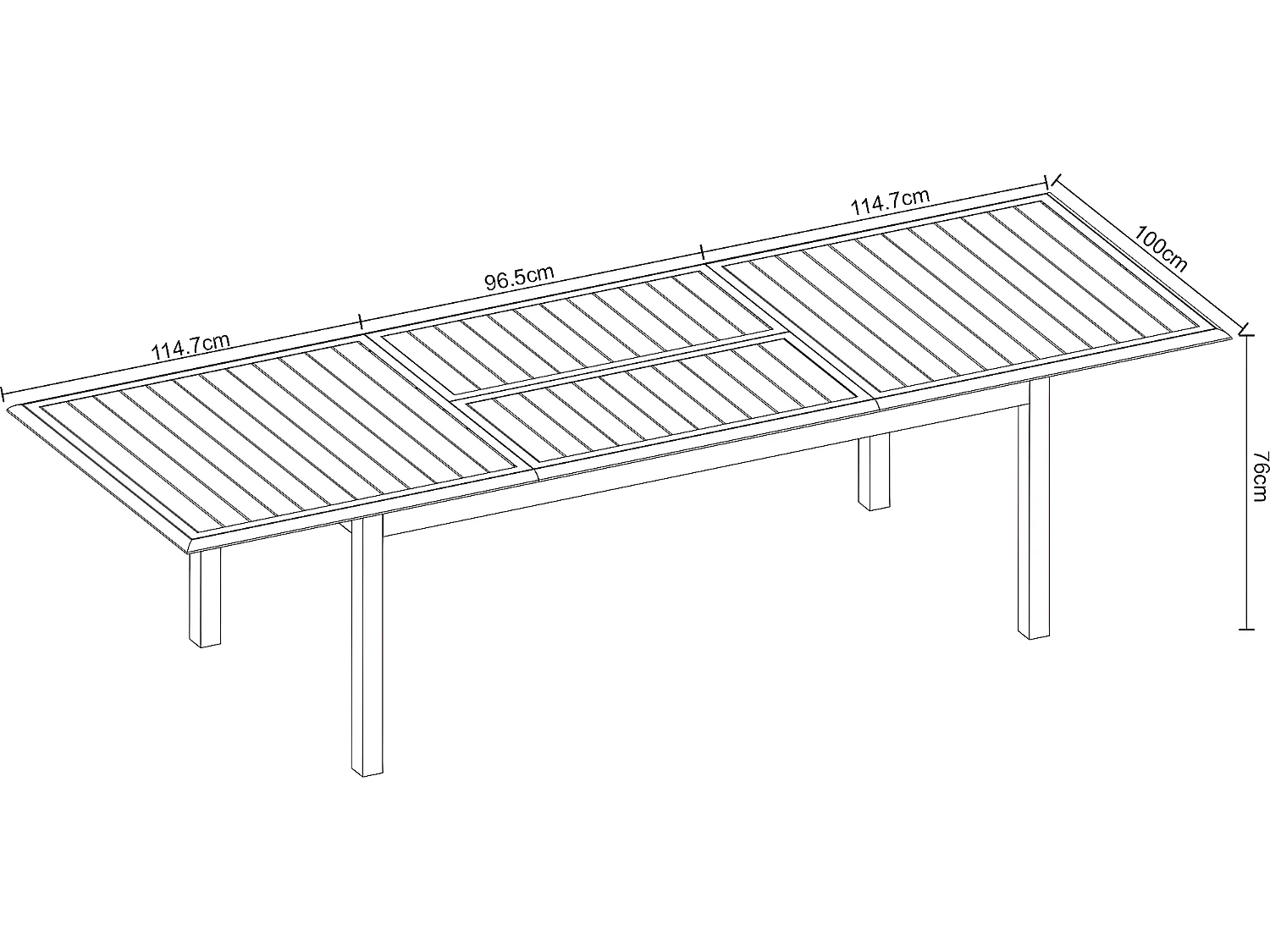 Table de jardin extensible aluminium 220/320cm + 12 fauteuils empilables textilène Gris Anthracite - ANDRA XL 12