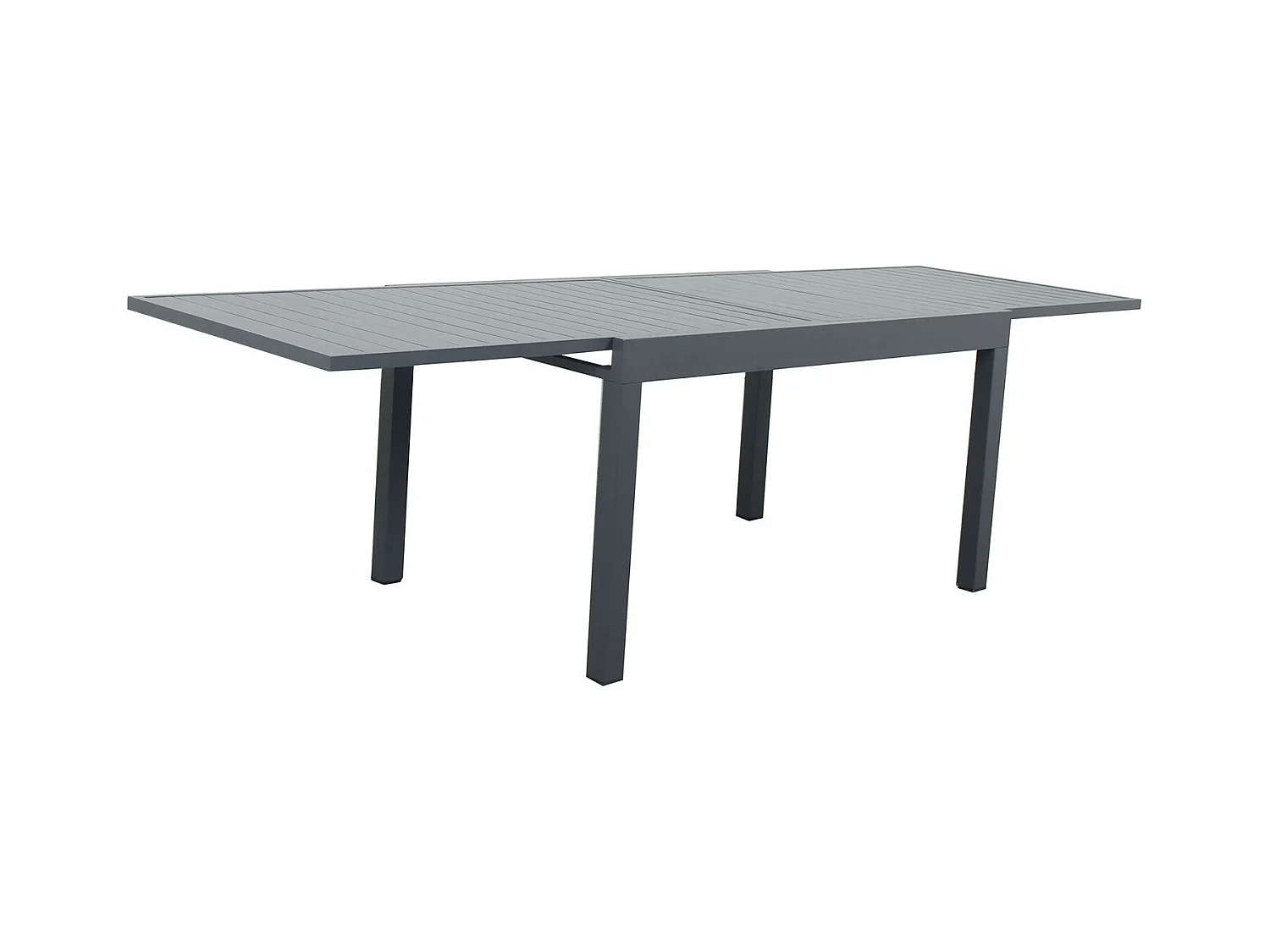 Ensemble Table de jardin extensible aluminium 135/270cm + 8 Fauteuils empilables corde Anthracite et Beige - YERAZ 8