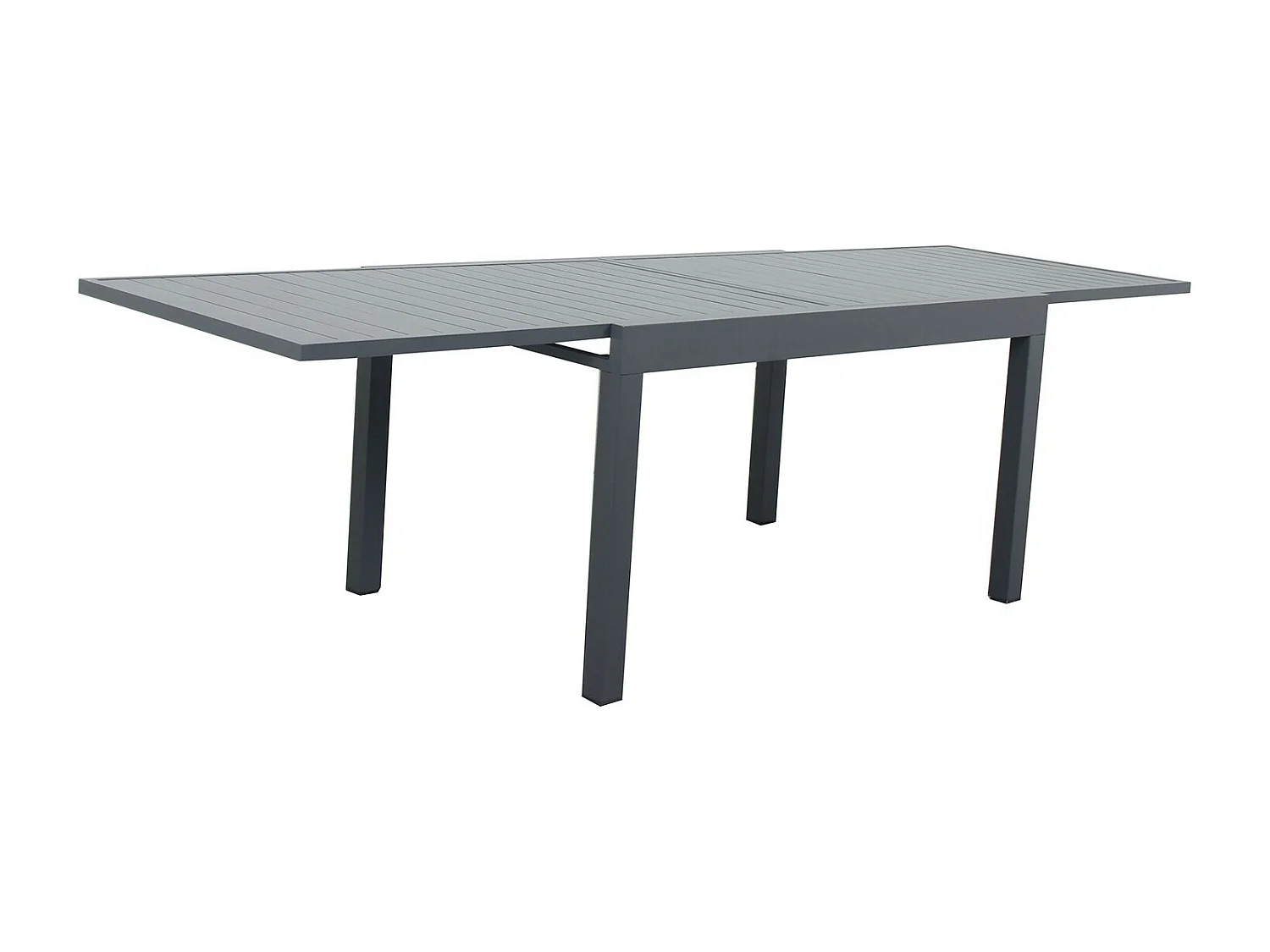 Ensemble Table de jardin extensible aluminium 135/270cm + 8 Fauteuils empilables corde Anthracite et Beige - YERAZ 8