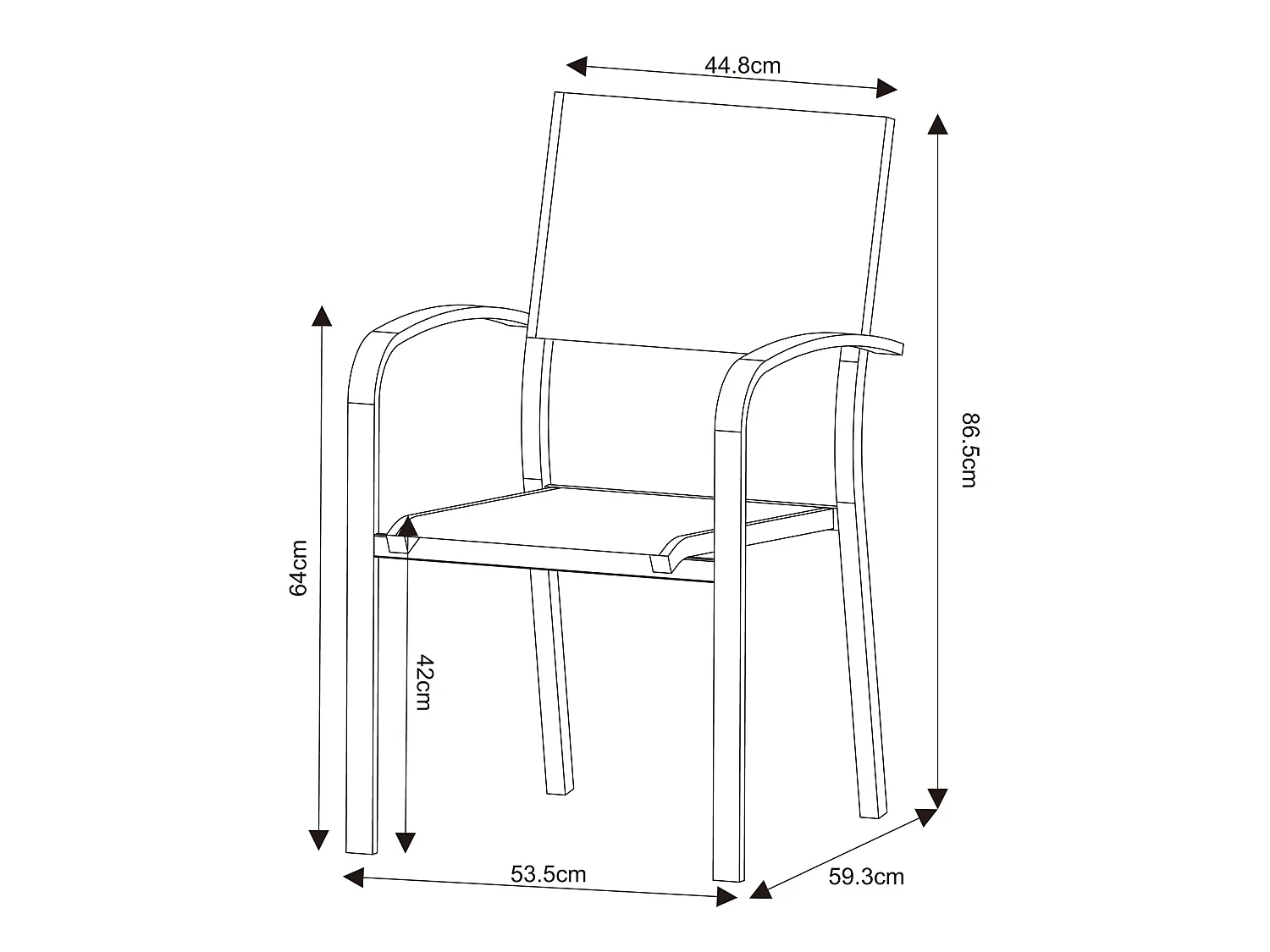 Table de jardin extensible en aluminium 270cm + 10 fauteuils empilables textilène anthracite - MILO 10