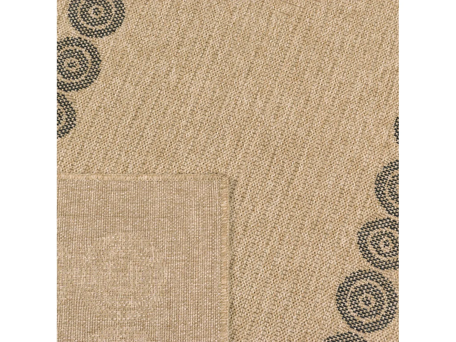 Tapis extérieur - 200x290cm - naturel - 100% polypropylène résistant aux UV - 1400 gr/m² - HOYA