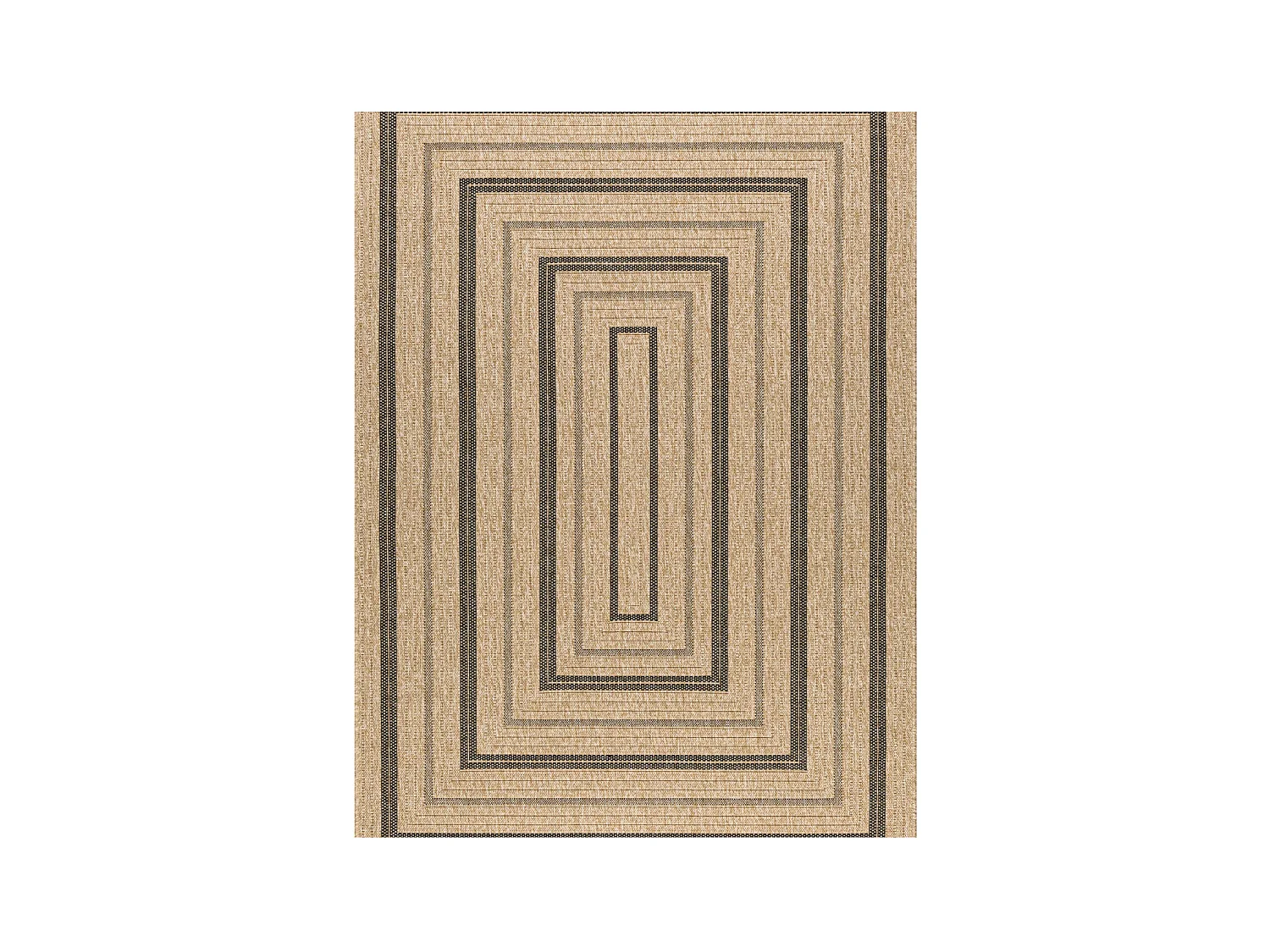 Tapis extérieur -60x180cm - naturel - 100% polypropylène résistant aux UV - 1400 gr/m² - NOUR