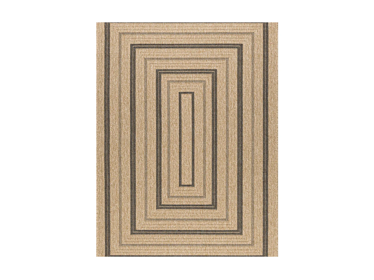 Tapis extérieur -60x180cm - naturel - 100% polypropylène résistant aux UV - 1400 gr/m² - NOUR