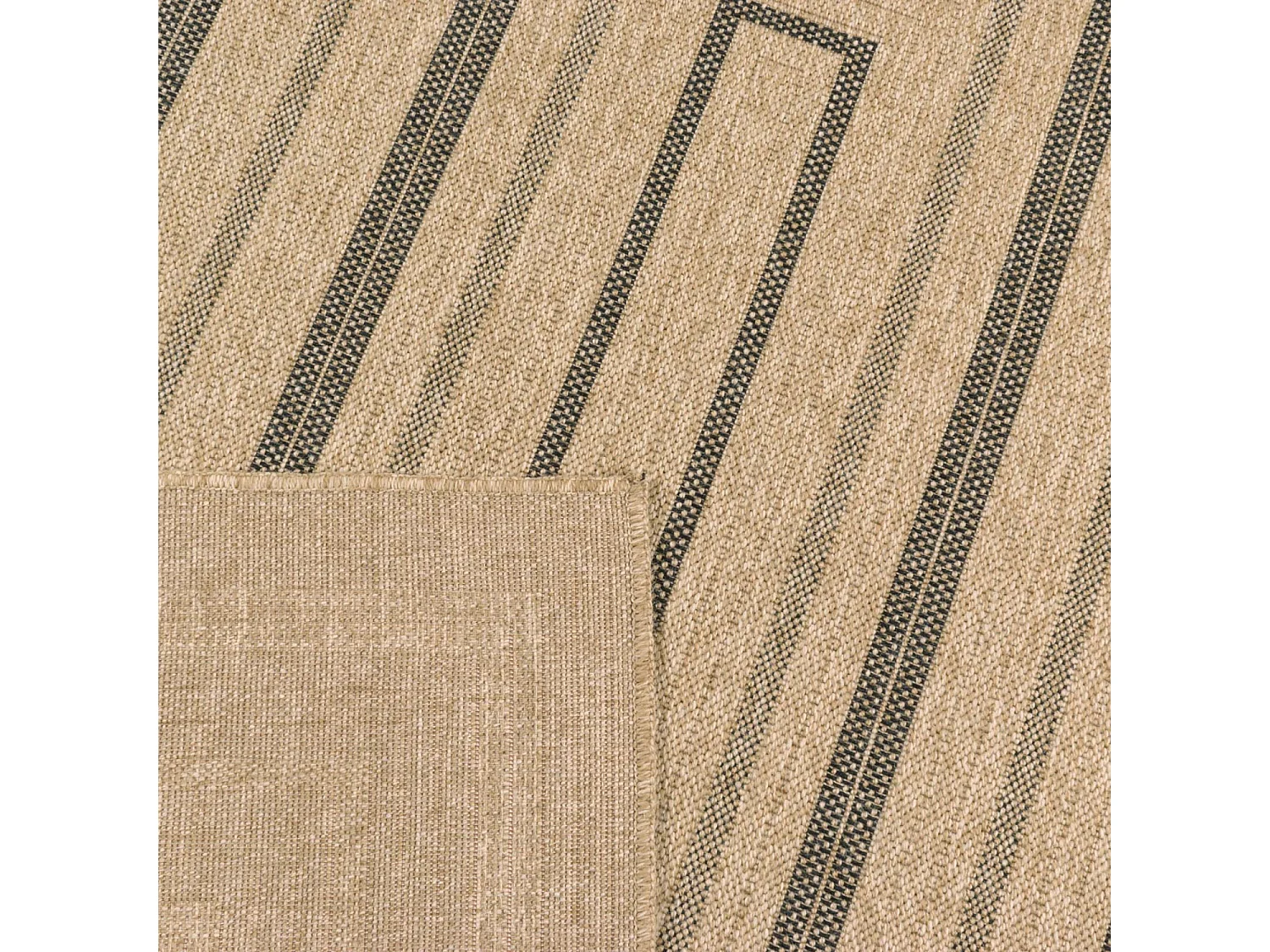 Tapis extérieur -60x180cm - naturel - 100% polypropylène résistant aux UV - 1400 gr/m² - NOUR