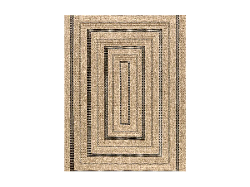 Tapis extérieur -60x180cm - naturel - 100% polypropylène résistant aux UV - 1400 gr/m² - NOUR