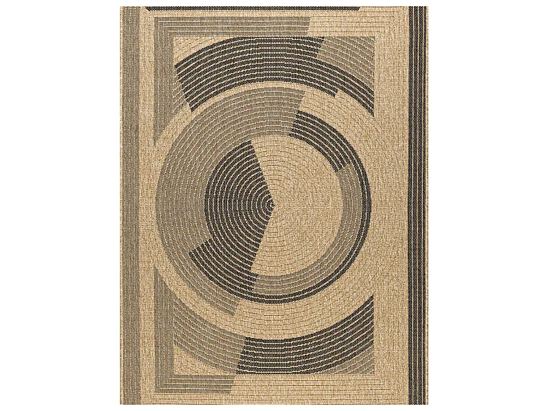 Tapis extérieur - 200x290cm - naturel - 100% polypropylène résistant aux UV - 1400 gr/m² - CORA