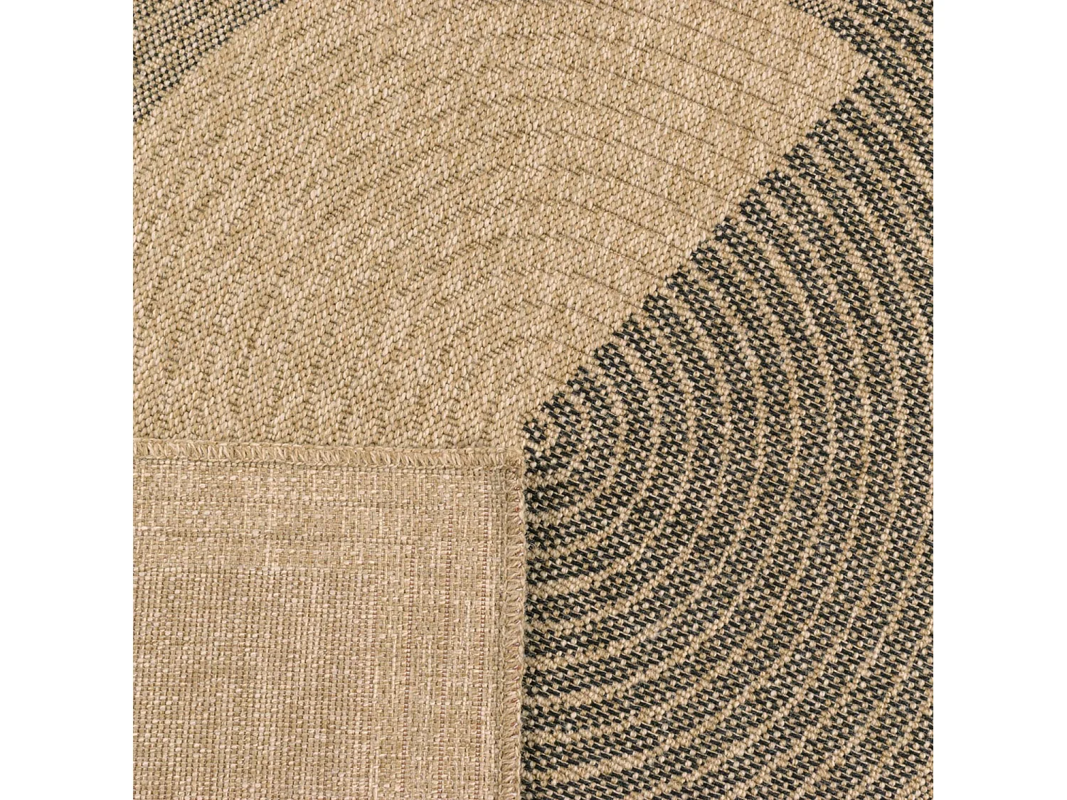 Tapis extérieur - 200x290cm - naturel - 100% polypropylène résistant aux UV - 1400 gr/m² - CORA