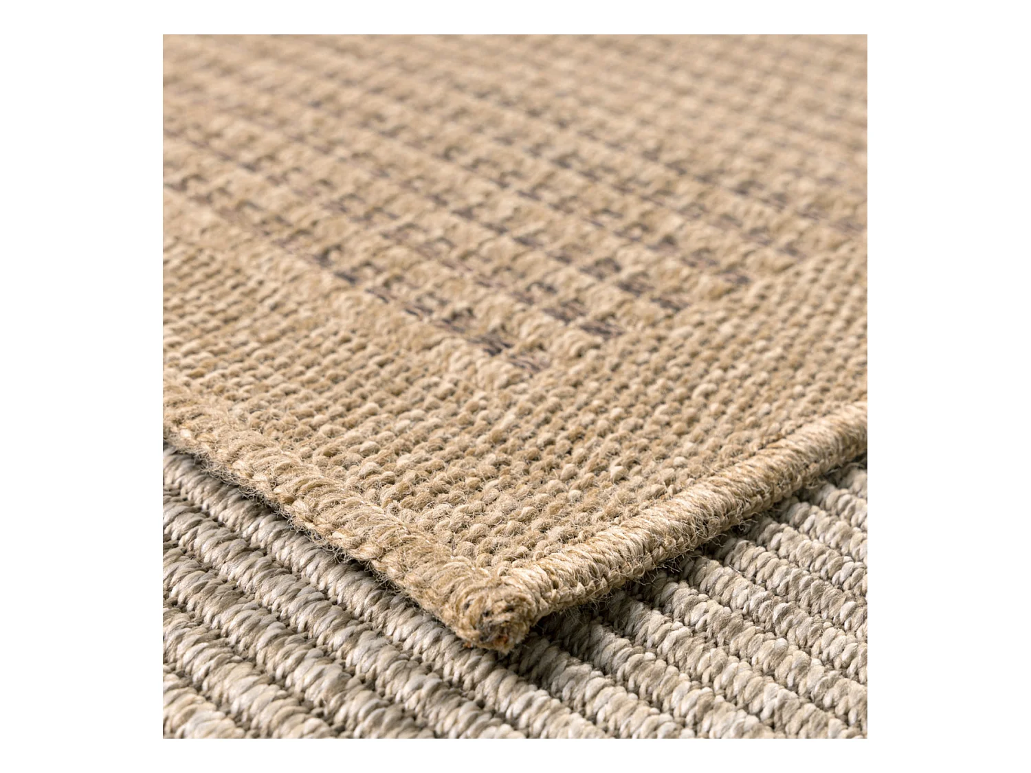 Tapis extérieur - 80x150cm - naturel - 100% polypropylène résistant aux UV - 1400 gr/m² - KAFÉ