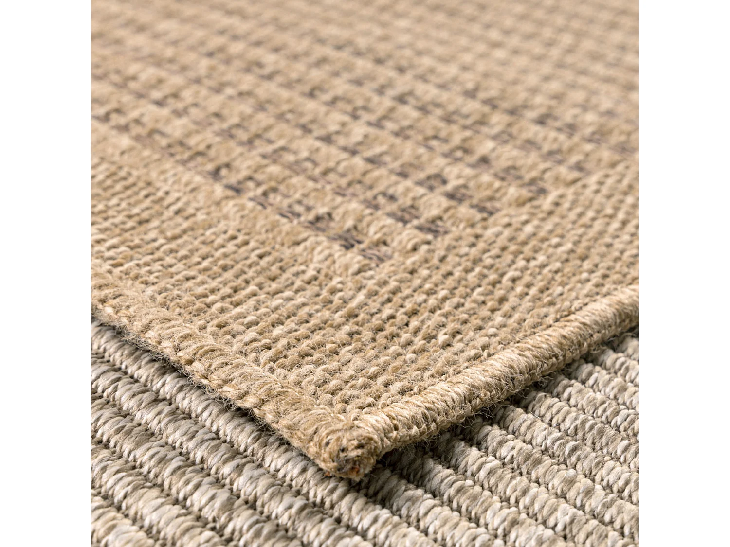 Tapis extérieur - 80x150cm - naturel - 100% polypropylène résistant aux UV - 1400 gr/m² - KAFÉ