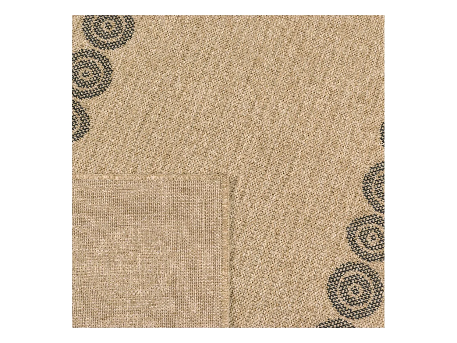 Tapis extérieur - 160x230cm - naturel - 100% polypropylène résistant aux UV - 1400 gr/m² - HOYA