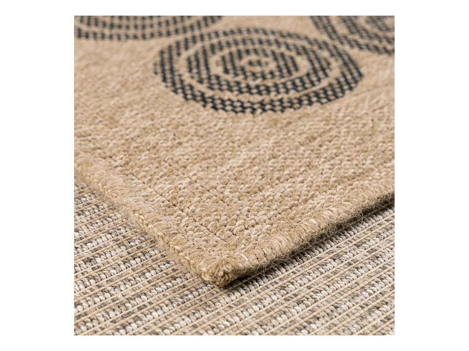 Tapis extérieur - 160x230cm - naturel - 100% polypropylène résistant aux UV - 1400 gr/m² - HOYA