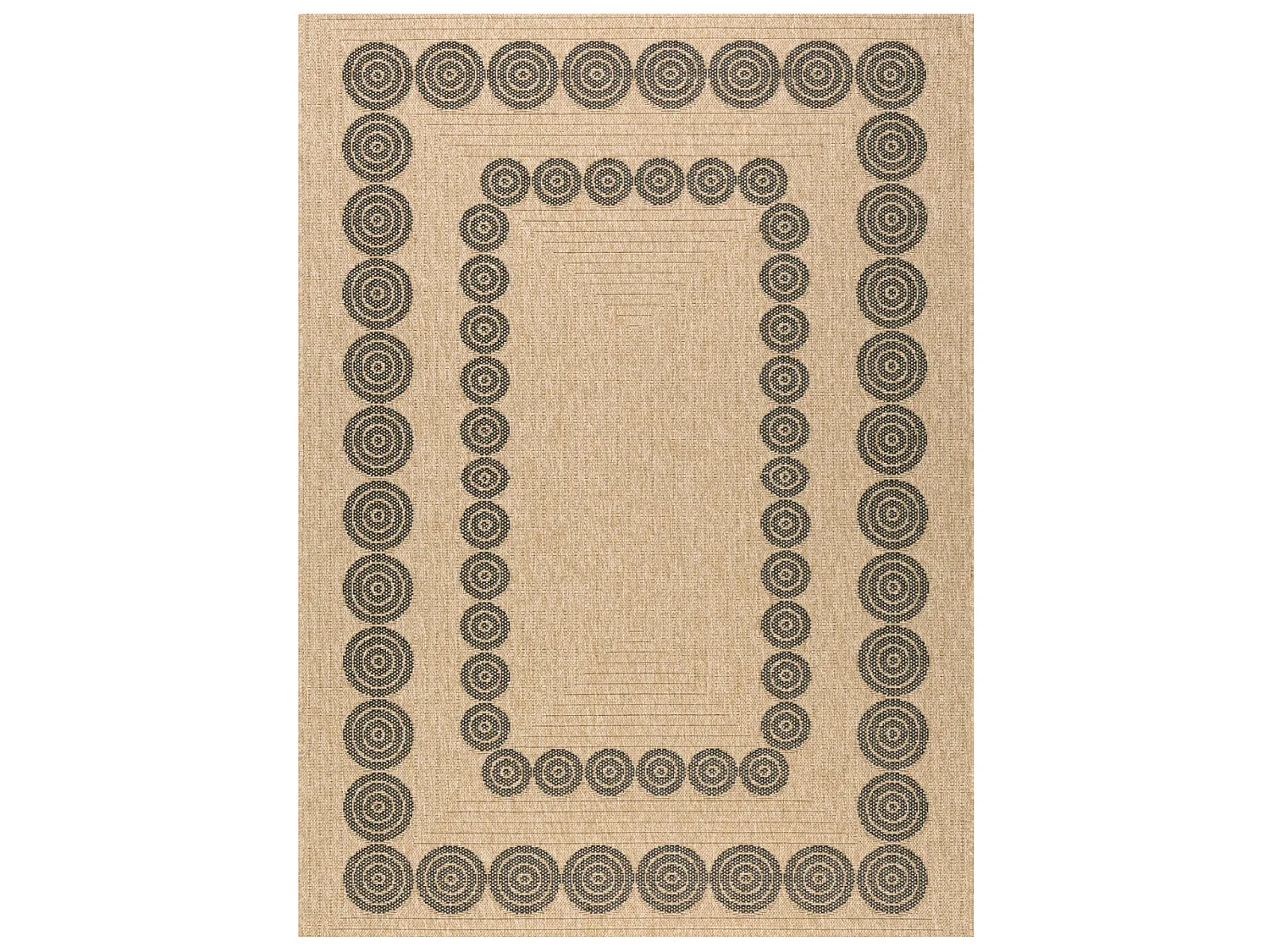 Tapis extérieur - 160x230cm - naturel - 100% polypropylène résistant aux UV - 1400 gr/m² - HOYA