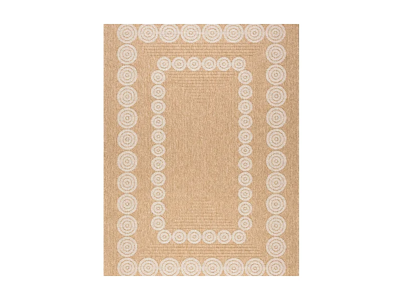 Tapis extérieur - 120x170cm - naturel - 100% polypropylène résistant aux UV - 1400 gr/m² - LIAK