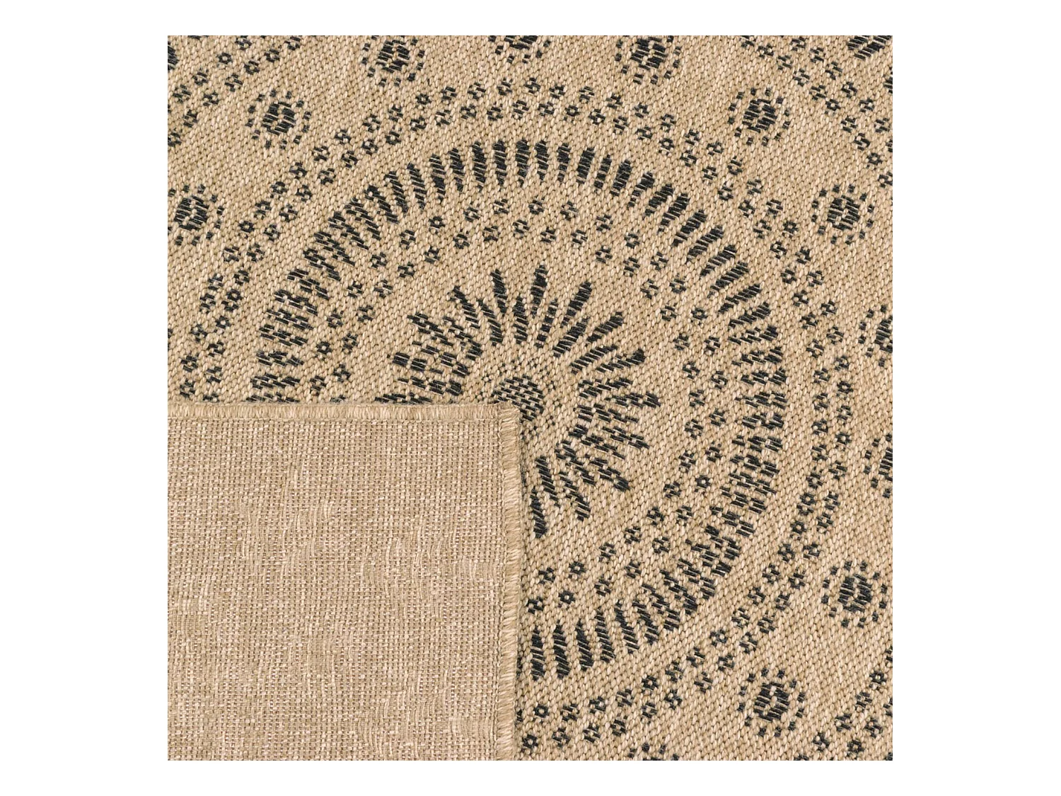 Tapis extérieur - 120x170cm - naturel - 100% polypropylène résistant aux UV - 1400 gr/m² - IZAR