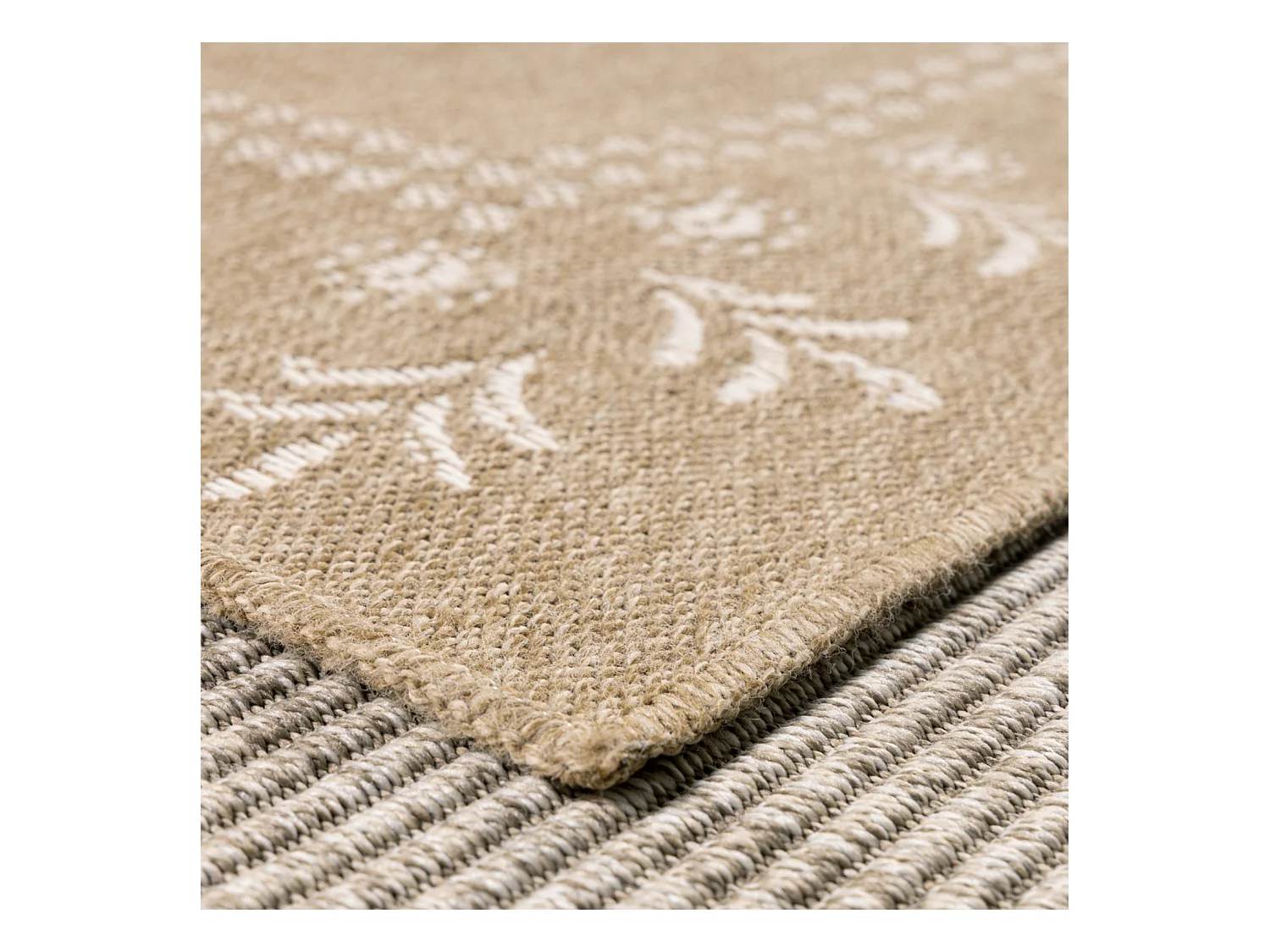 Tapis extérieur - 200x290cm - naturel - 100% polypropylène résistant aux UV - 1400 gr/m² - PAVOT