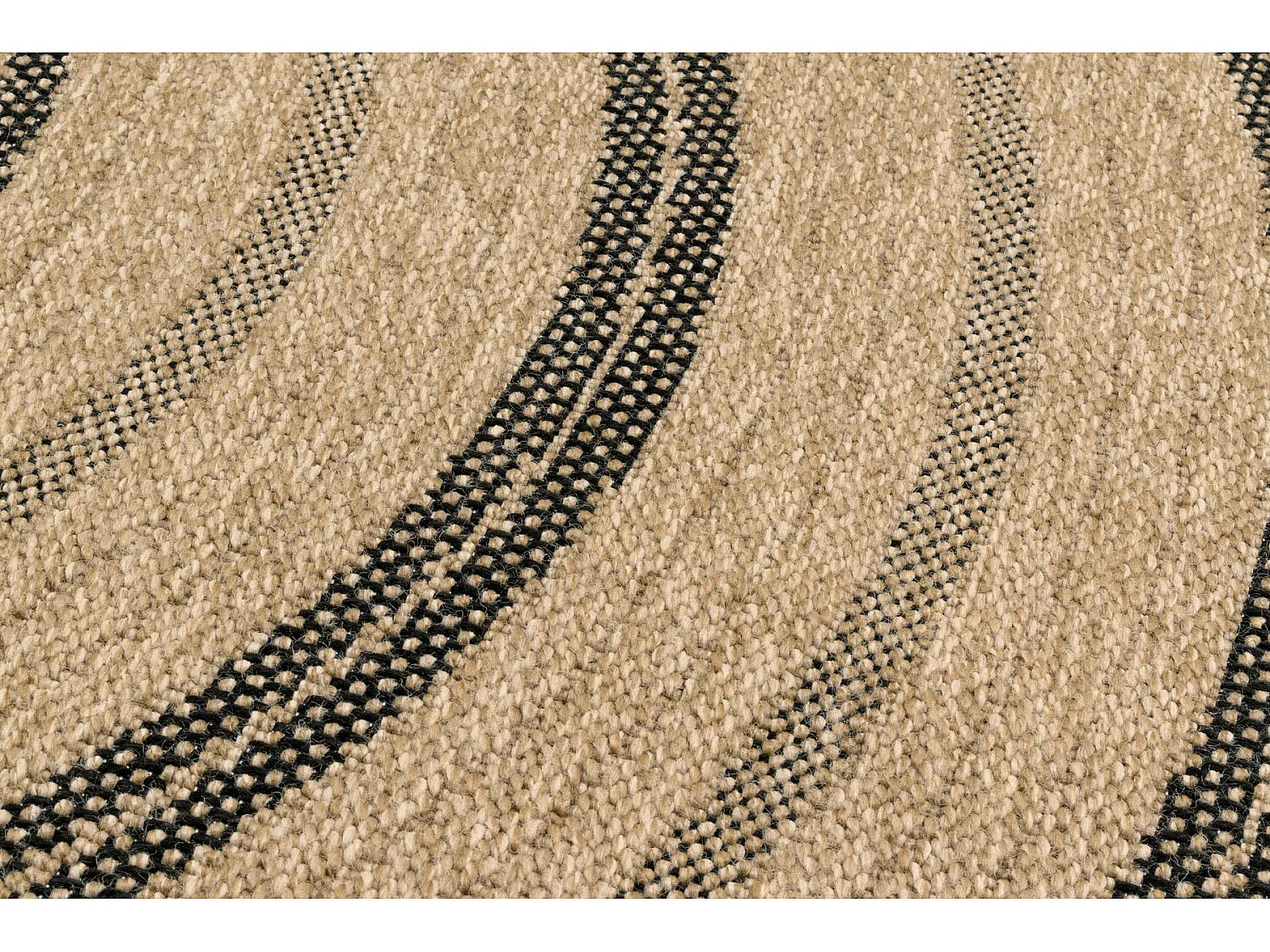 Tapis extérieur rond - 80cm - naturel - 100% polypropylène résistant aux UV - 1400 gr/m² - NOUR