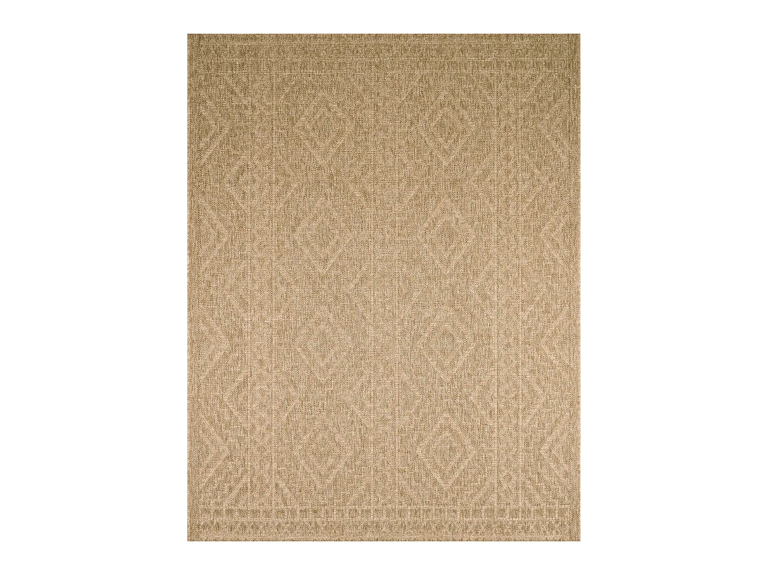 Tapis extérieur - 120x170cm - naturel - 100% polypropylène résistant aux UV - 1400 gr/m² - LUANA