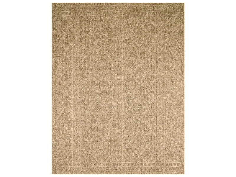 Tapis extérieur - 160x230cm - naturel - 100% polypropylène résistant aux UV - 1400 gr/m² - LUANA