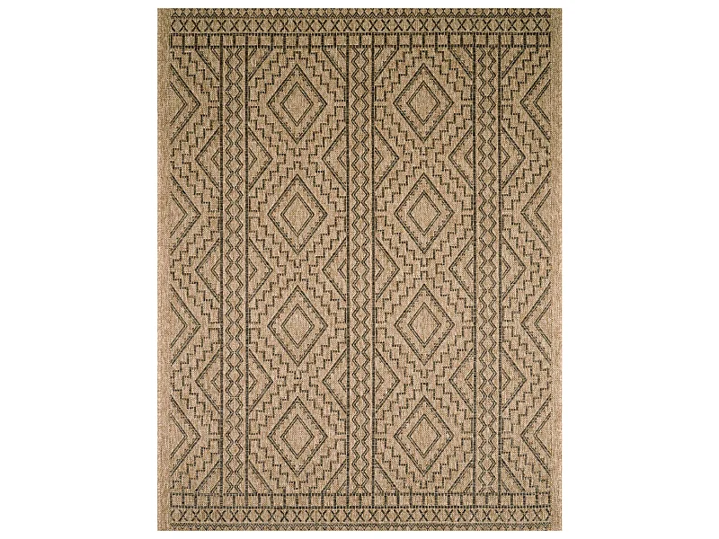Tapis extérieur - 60x90cm - naturel - 100% polypropylène résistant aux UV - 1400 gr/m² - CASSI
