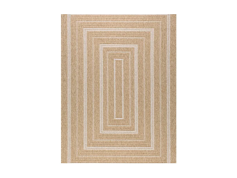 Tapis extérieur - 160x230cm - naturel - 100% polypropylène résistant aux UV - 1400 gr/m² - TYCIA