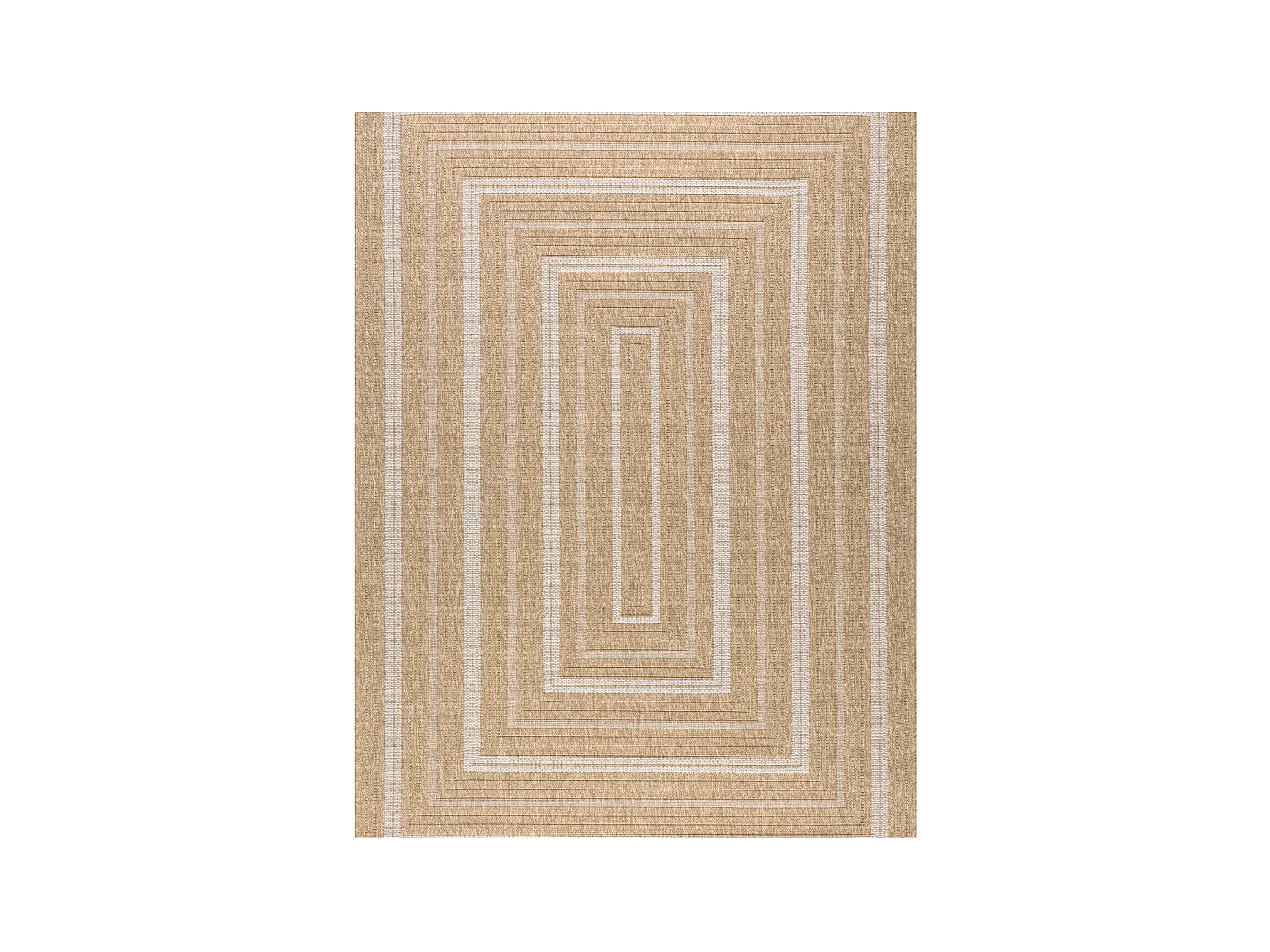 Tapis extérieur - 160x230cm - naturel - 100% polypropylène résistant aux UV - 1400 gr/m² - TYCIA