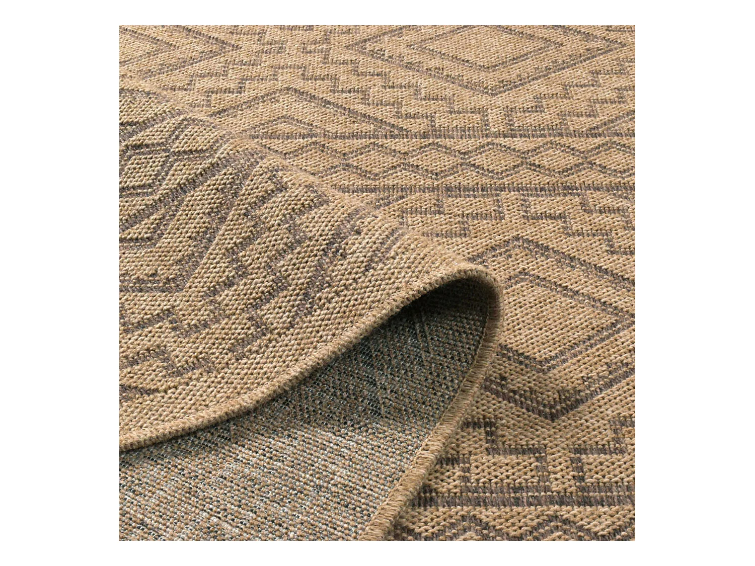 Tapis extérieur - 160x230cm - naturel - 100% polypropylène résistant aux UV - 1400 gr/m² - CASSI