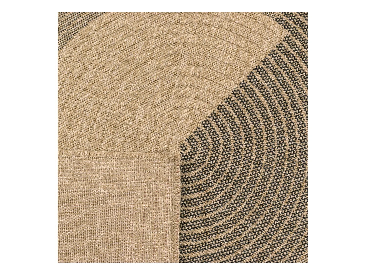 Tapis extérieur - 120x170cm - naturel - 100% polypropylène résistant aux UV - 1400 gr/m² - CORA