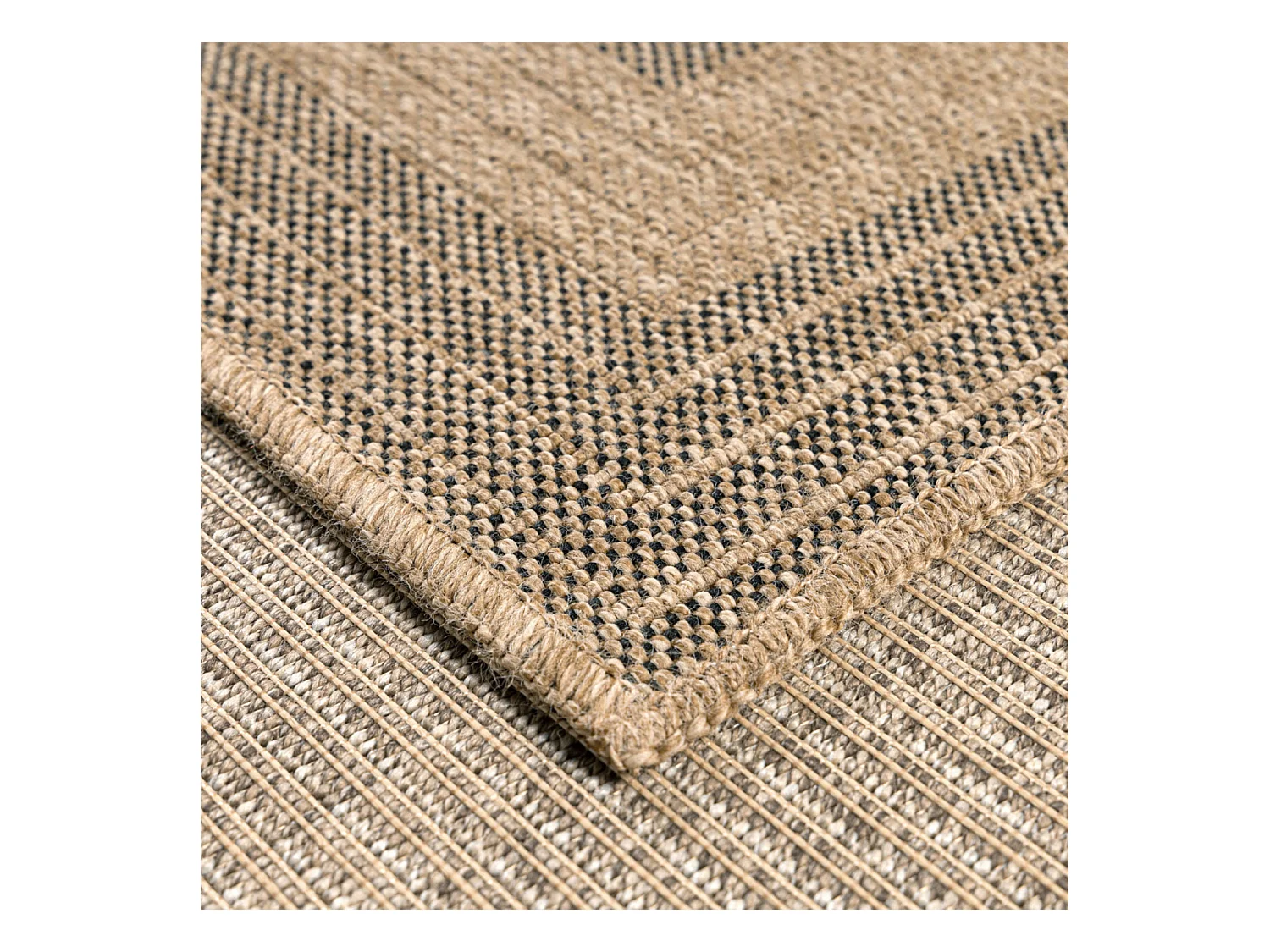 Tapis extérieur - 120x170cm - naturel - 100% polypropylène résistant aux UV - 1400 gr/m² - CORA