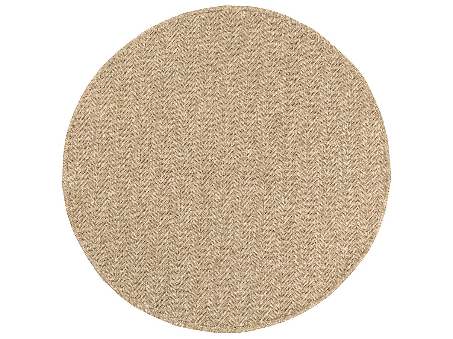 Tapis extérieur rond - 80cm - naturel - 100% polypropylène résistant aux UV - 1400 gr/m² - LYS