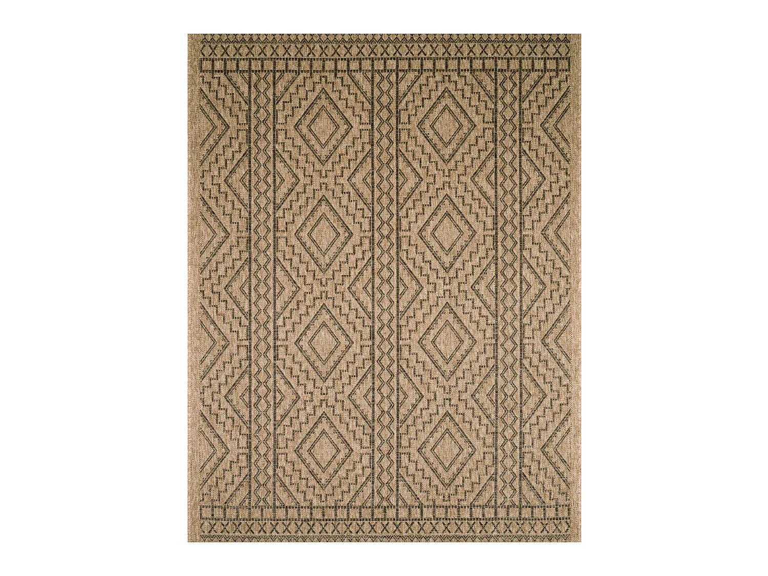 Tapis extérieur - 120x170cm - naturel - 100% polypropylène résistant aux UV - 1400 gr/m² - CASSI
