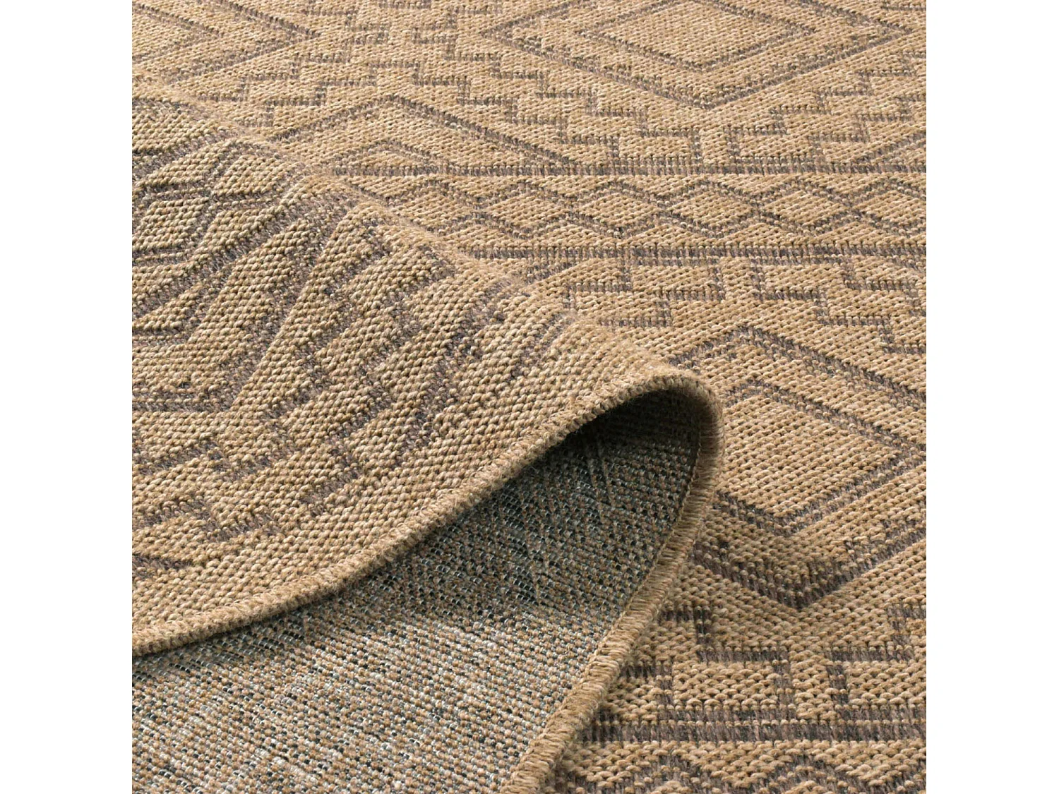 Tapis extérieur - 120x170cm - naturel - 100% polypropylène résistant aux UV - 1400 gr/m² - CASSI
