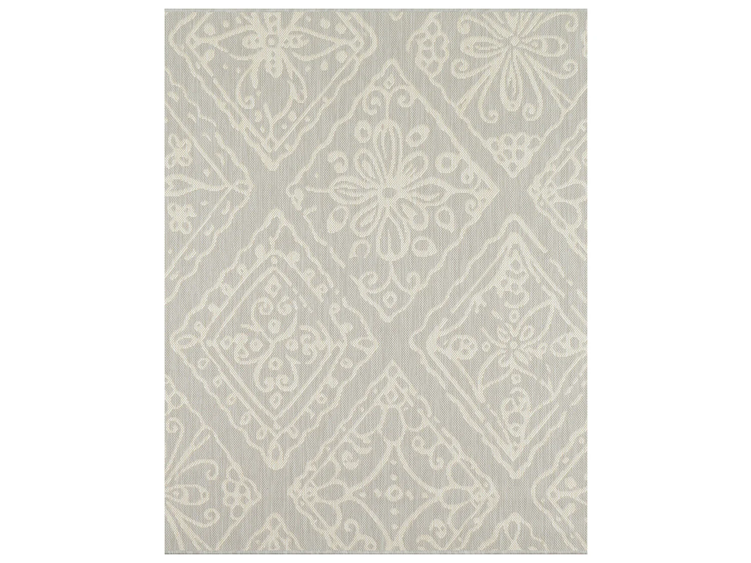 Tapis extérieur carré - 200x200cm - gris - 100% polypropylène résistant aux UV - 800gr/m² - 192 000 Points/m² - PAOS
