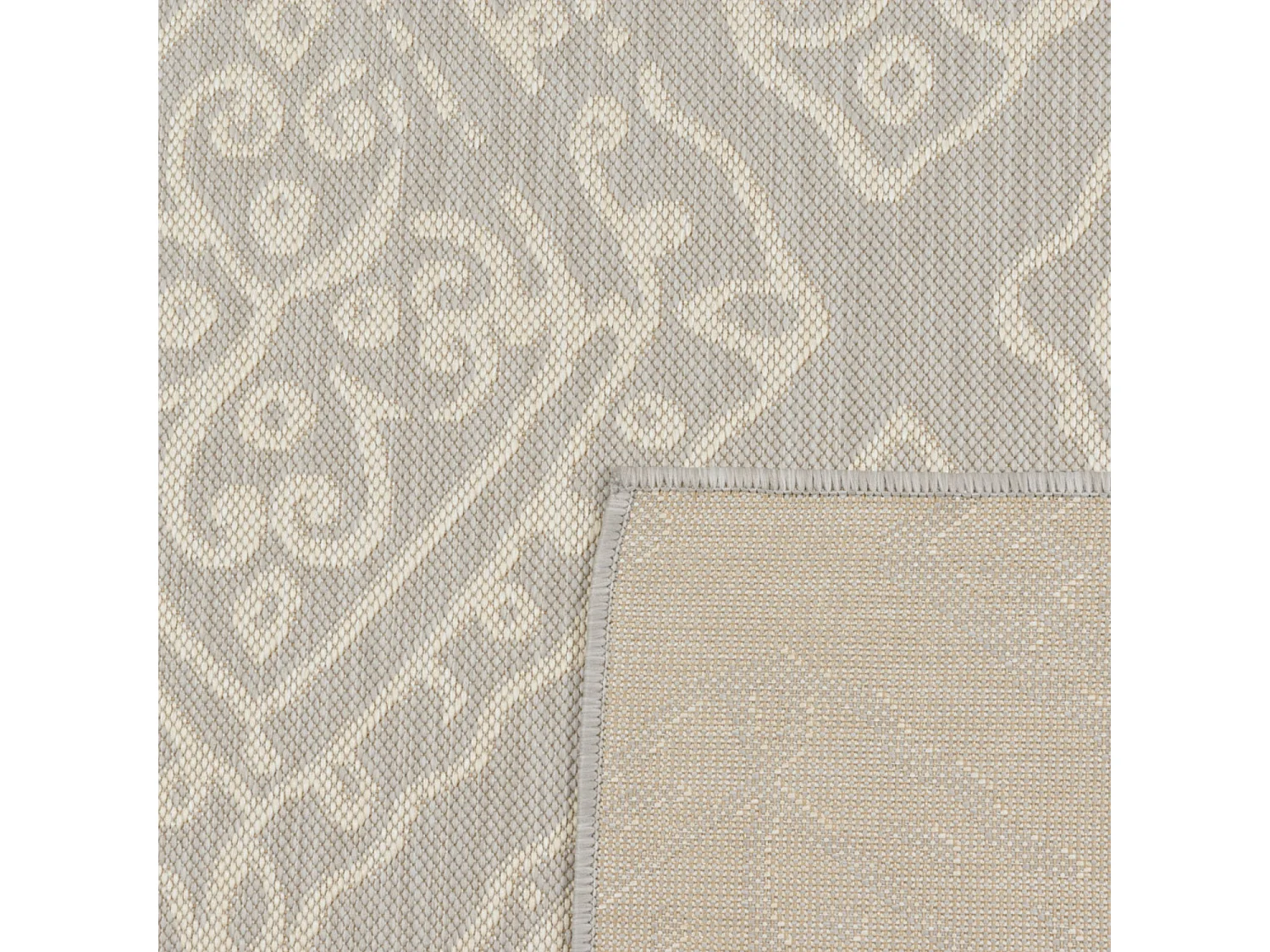 Tapis extérieur carré - 200x200cm - gris - 100% polypropylène résistant aux UV - 800gr/m² - 192 000 Points/m² - PAOS