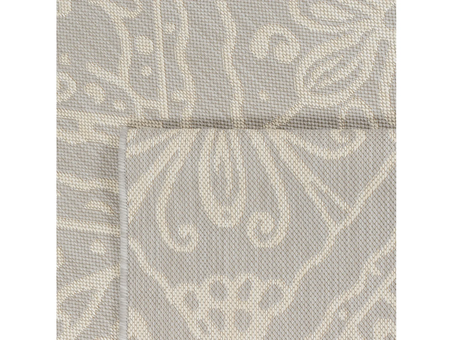 Tapis extérieur carré - 200x200cm - gris - 100% polypropylène résistant aux UV - 800gr/m² - 192 000 Points/m² - PAOS