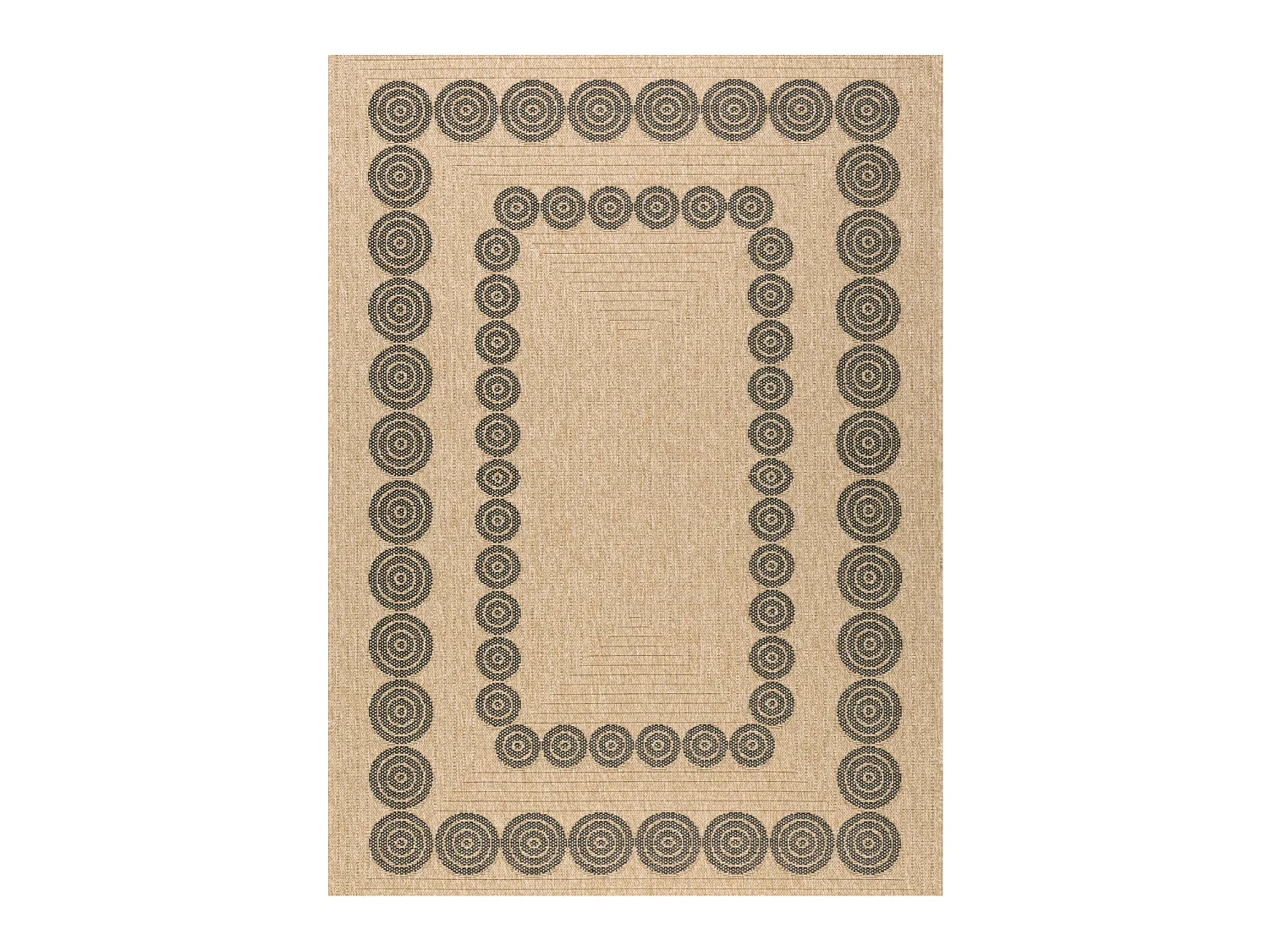 Tapis extérieur - 80x150cm - naturel - 100% polypropylène résistant aux UV - 1400 gr/m² - HOYA