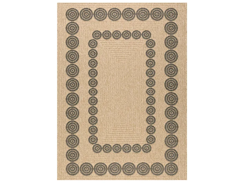 Tapis extérieur - 120x170cm - naturel - 100% polypropylène résistant aux UV - 1400 gr/m² - HOYA