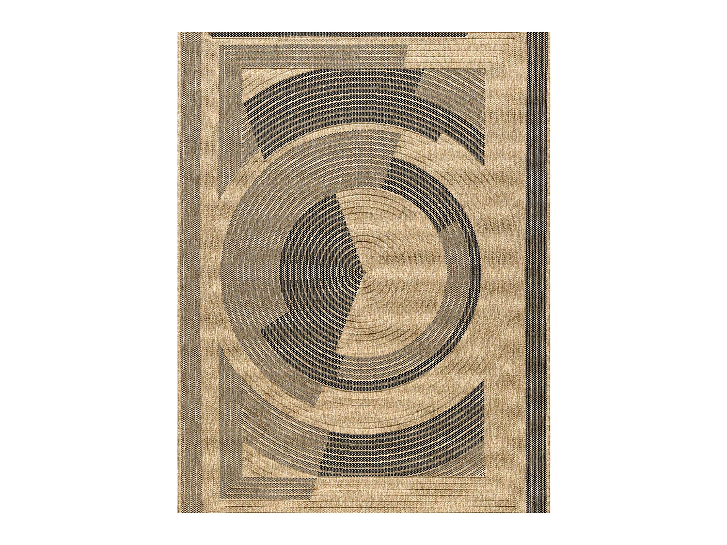 Tapis extérieur - 160x230cm - naturel - 100% polypropylène résistant aux UV - 1400 gr/m² - CORA