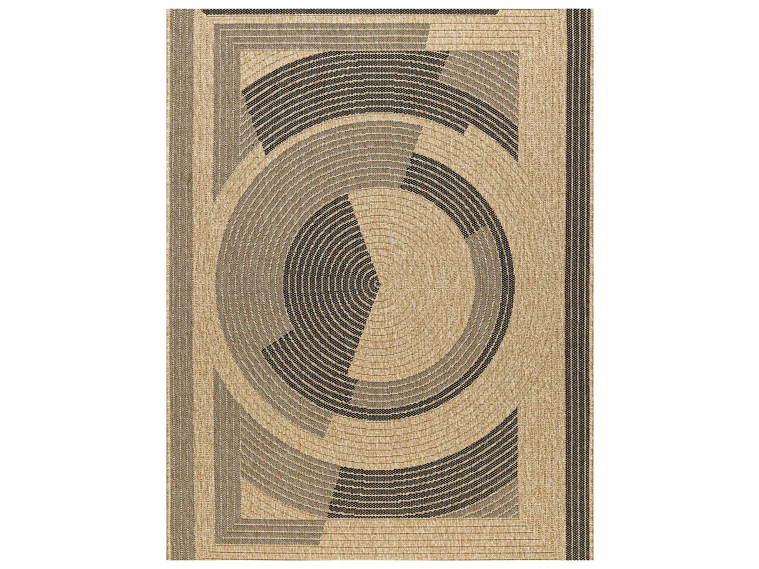 Tapis extérieur - 160x230cm - naturel - 100% polypropylène résistant aux UV - 1400 gr/m² - CORA